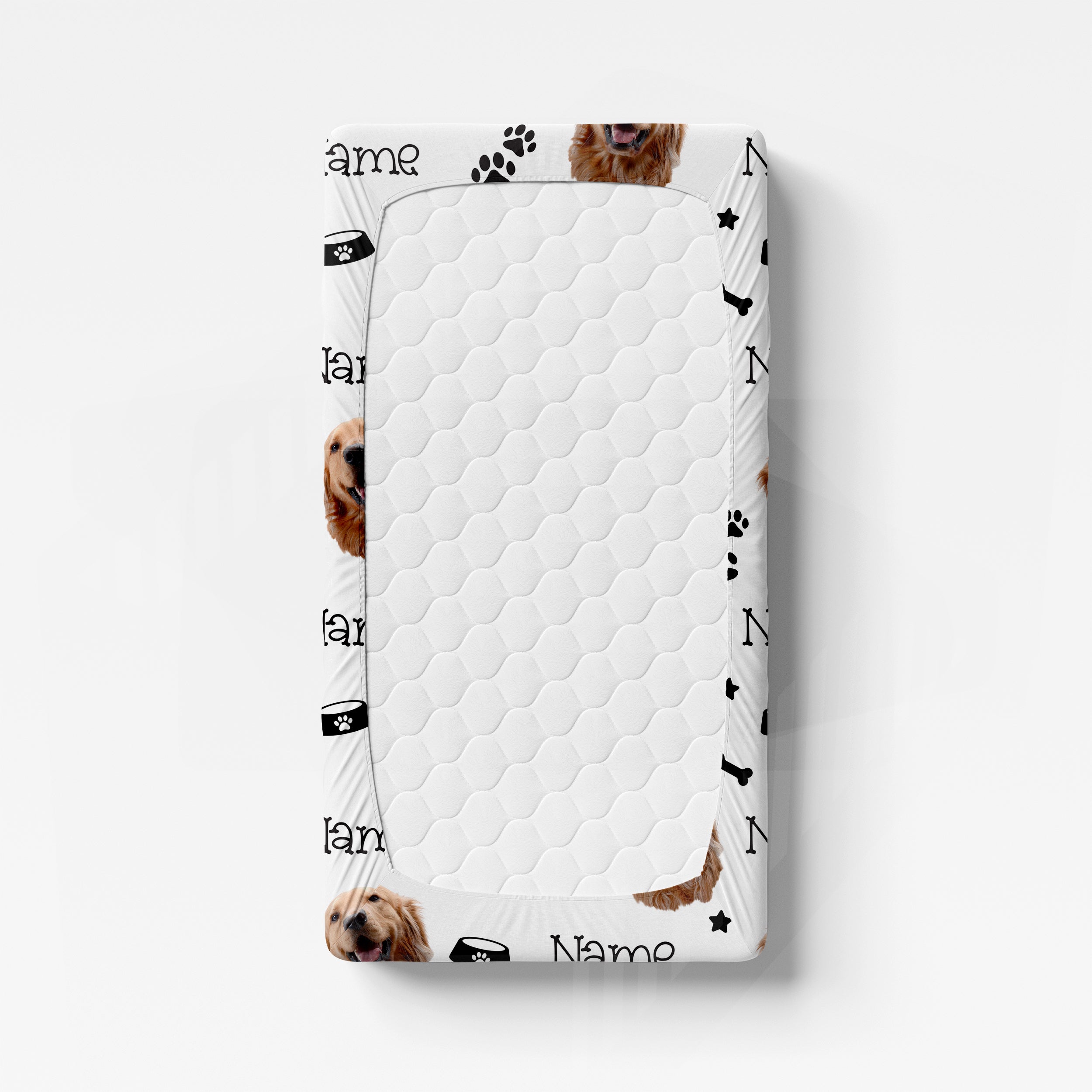 Personalized Crib Sheet in Custom Dog Portrait