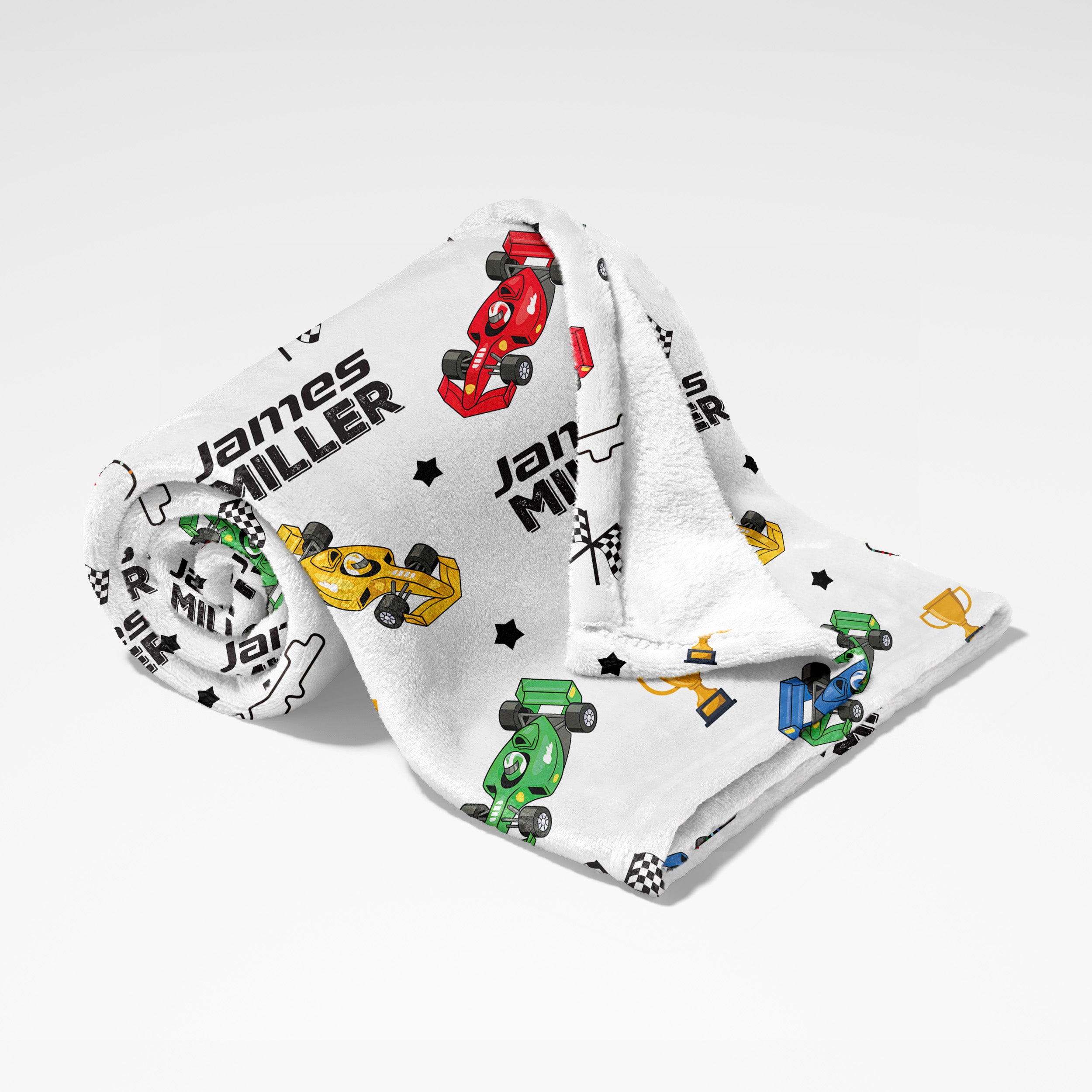 Personalized Blanket in Pit Crew