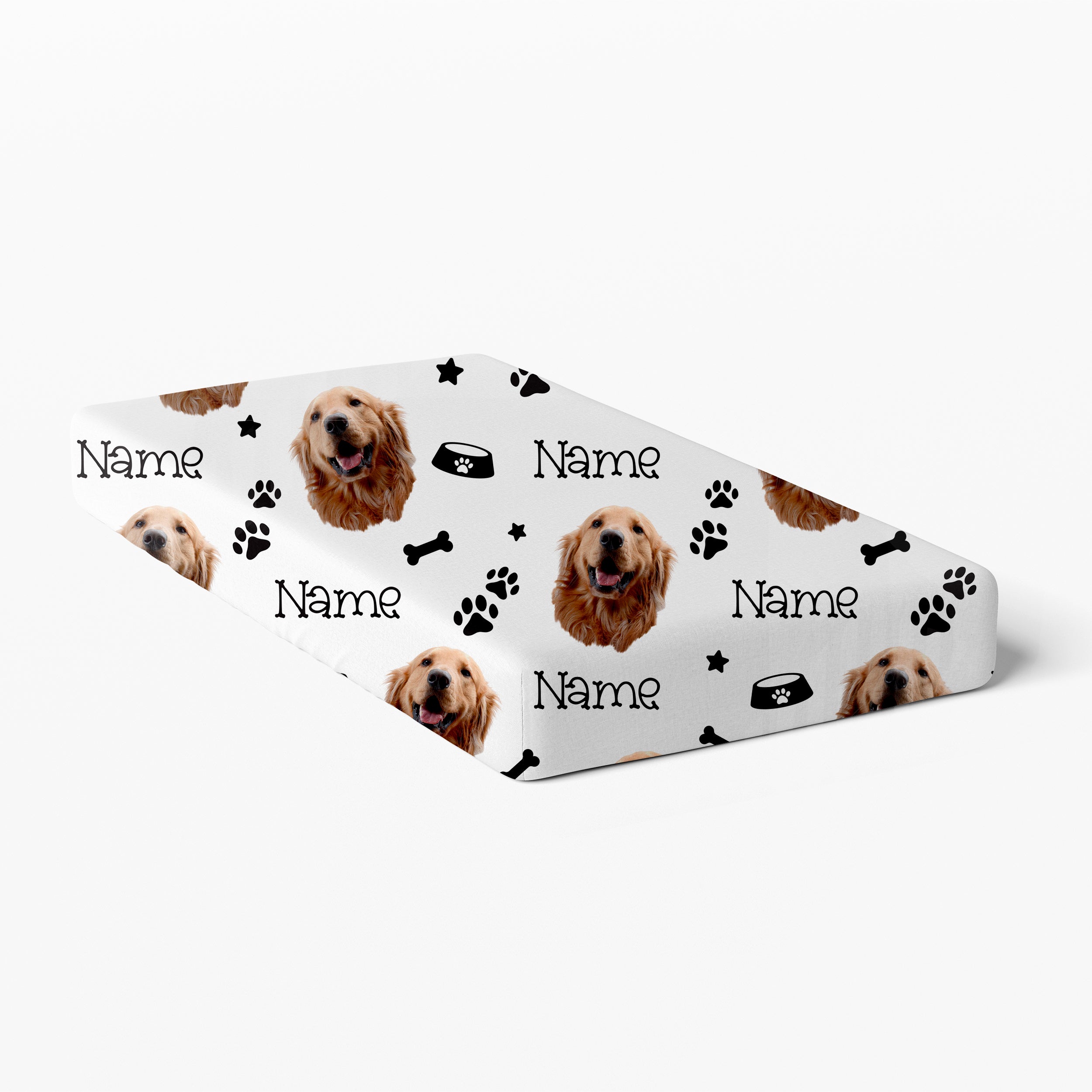 Personalized Crib Sheet in Custom Dog Portrait