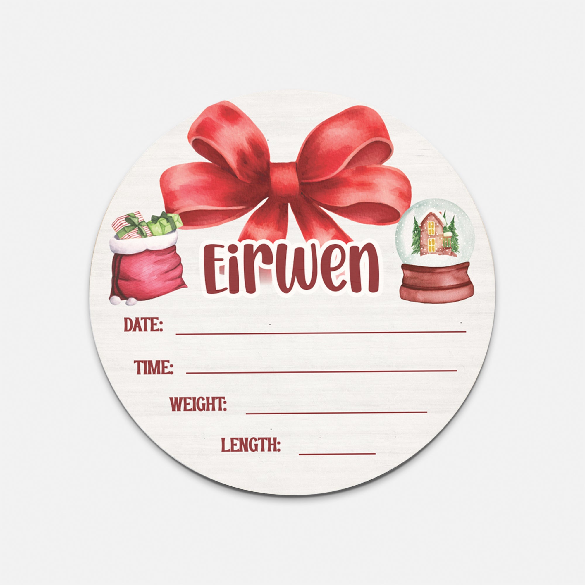 Personalized Wood Sign in Christmas Day