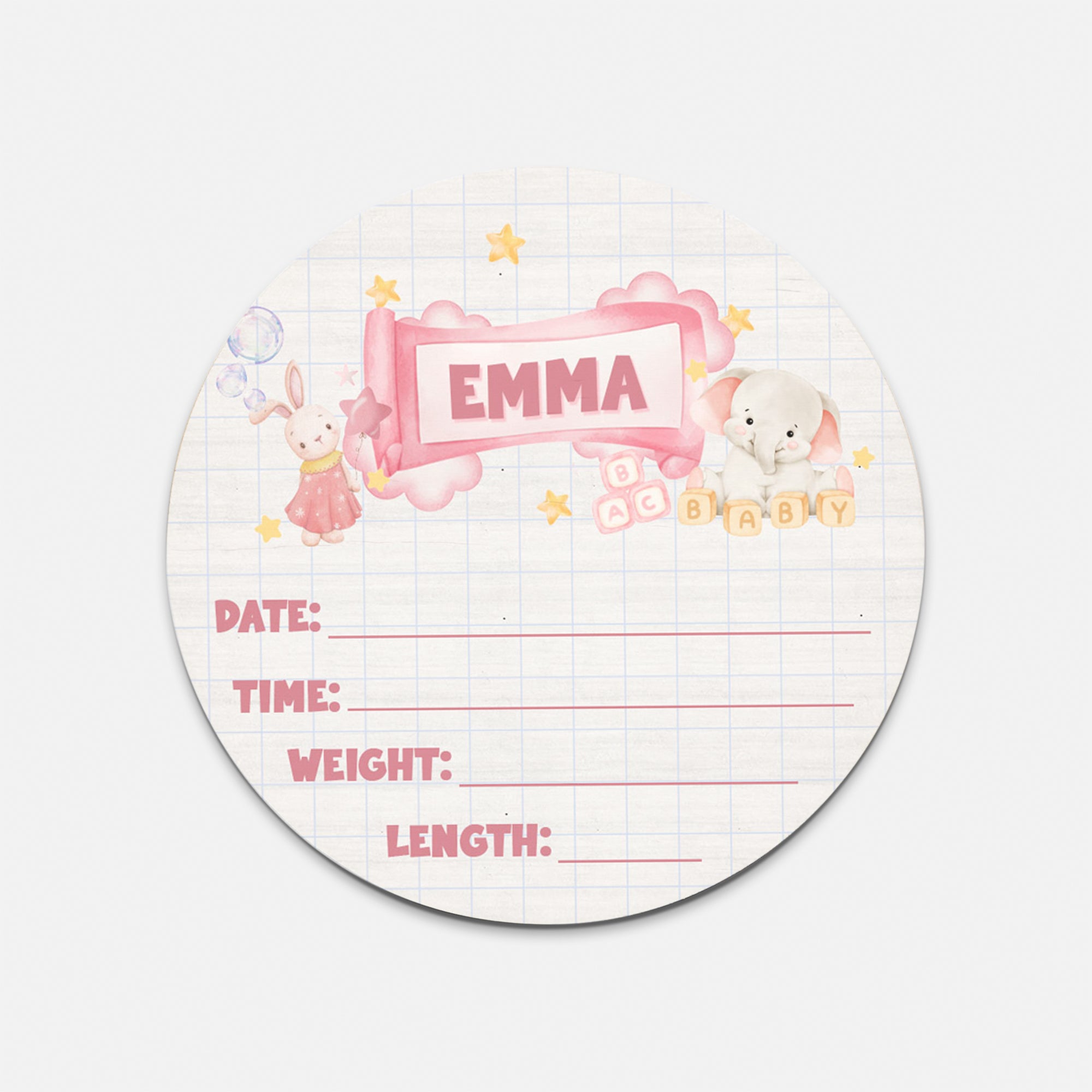 Personalized Wood Sign in Pink Milk Drunk