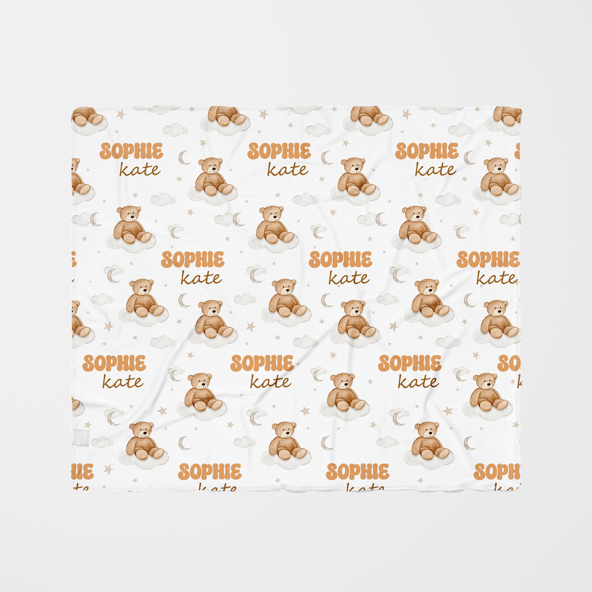 Personalized Swaddle in Teddy Bear