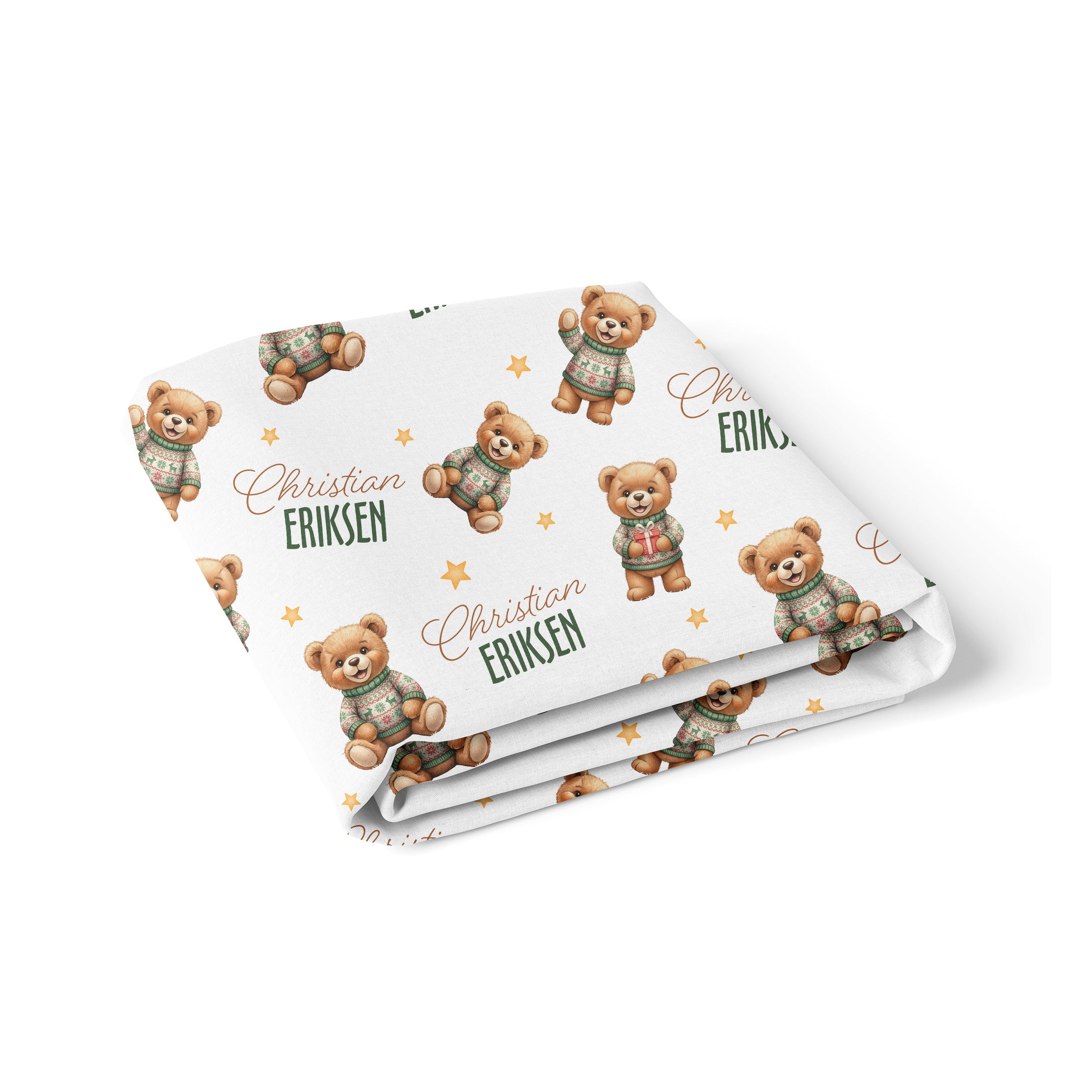 Personalized Crib Sheet in Cozy Bear