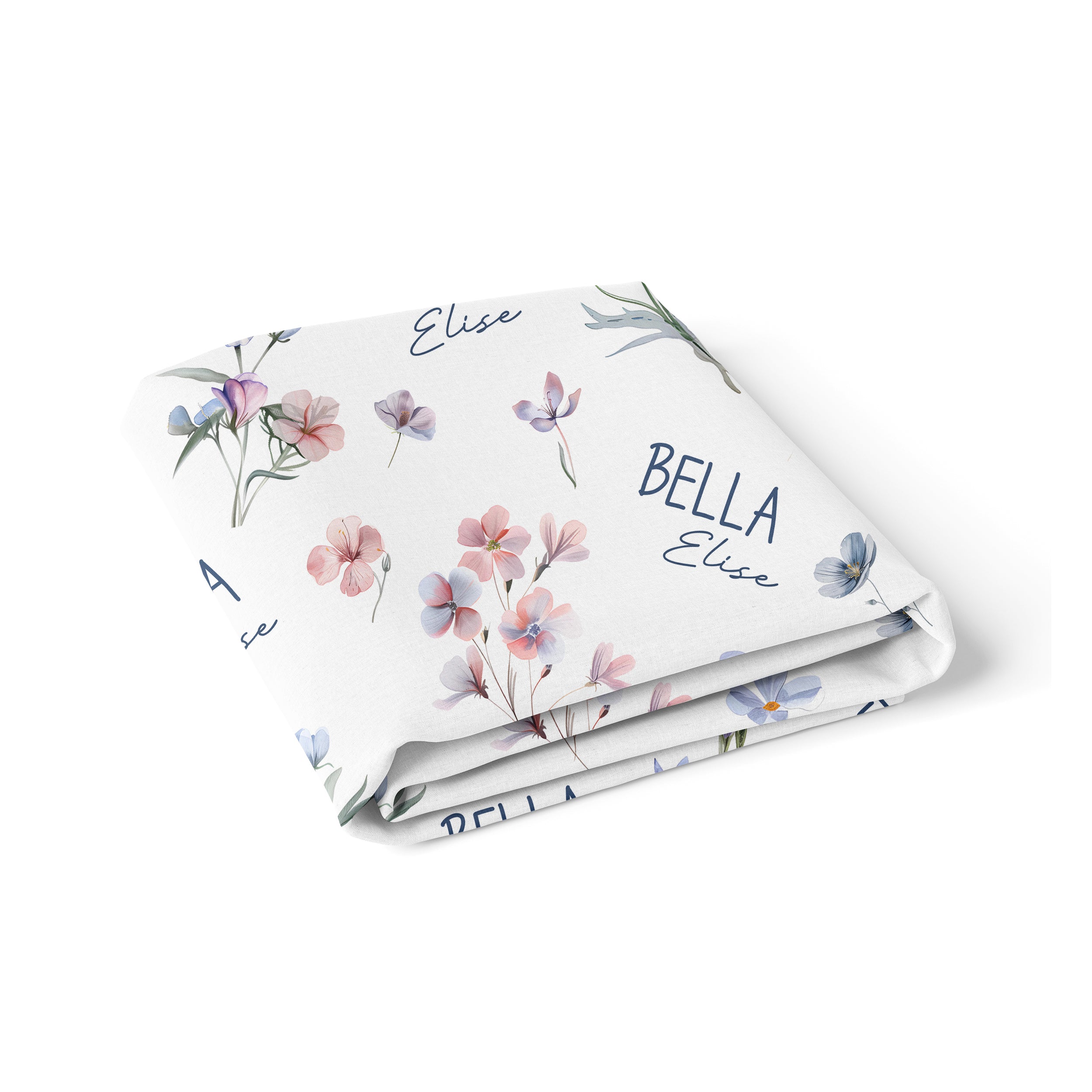 Personalized Crib Sheet in Pretty Wildflower
