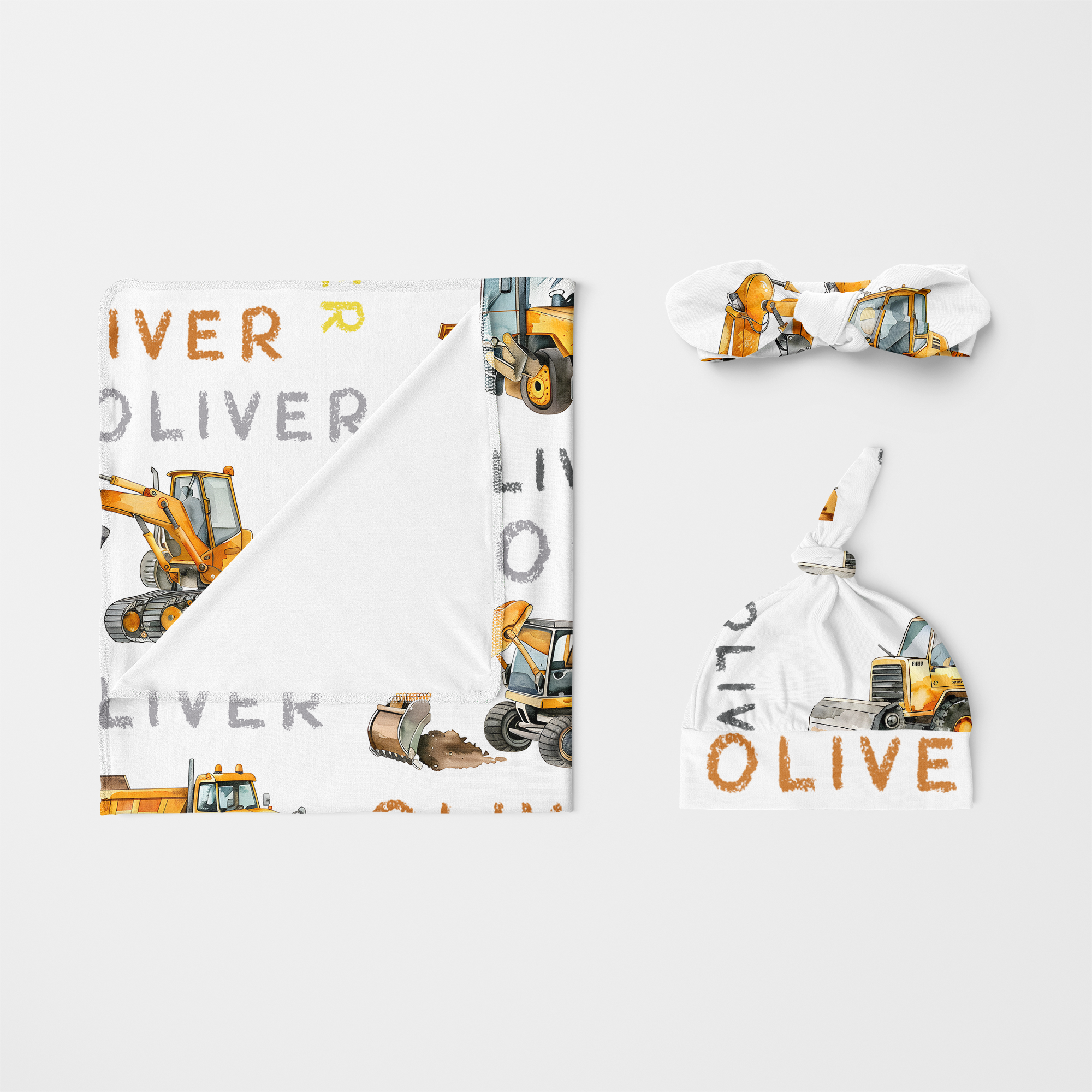 Personalized Swaddle in Truck