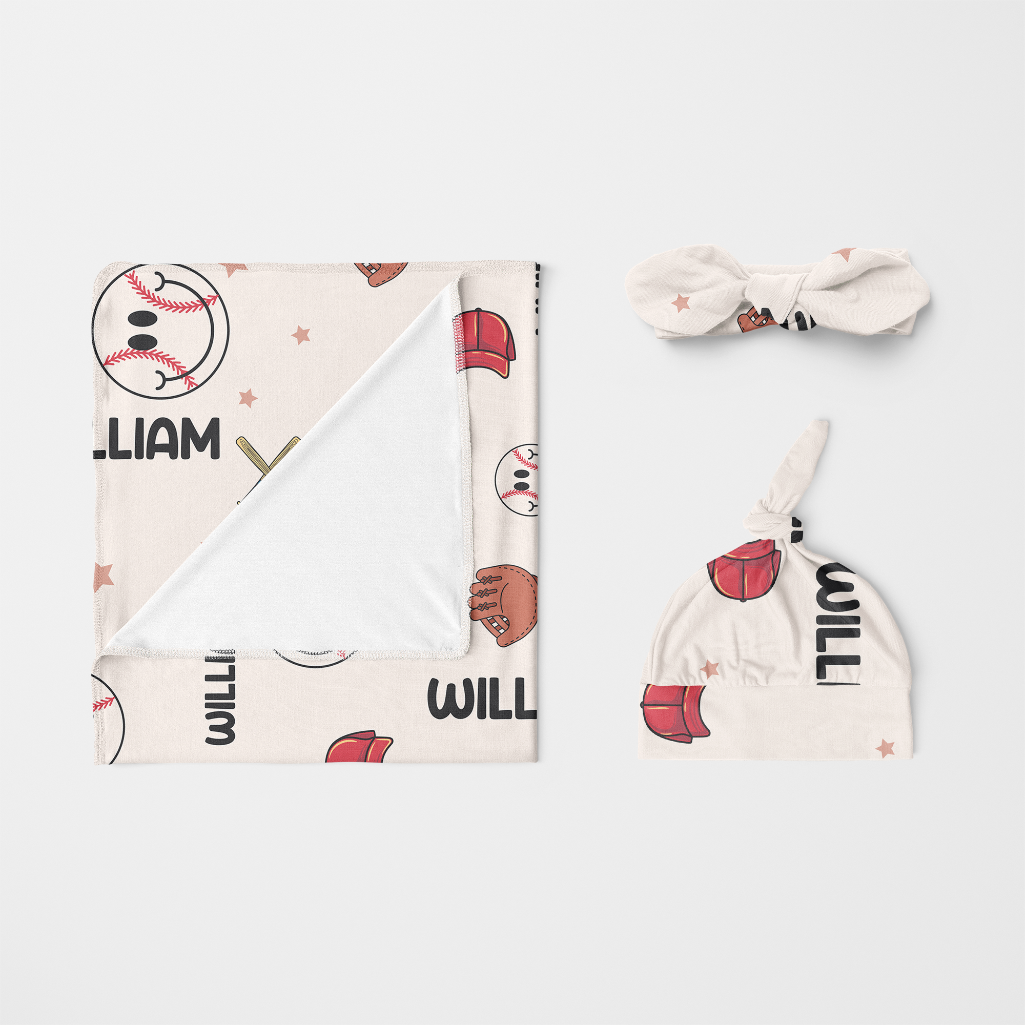 Personalized Swaddle in Baseball