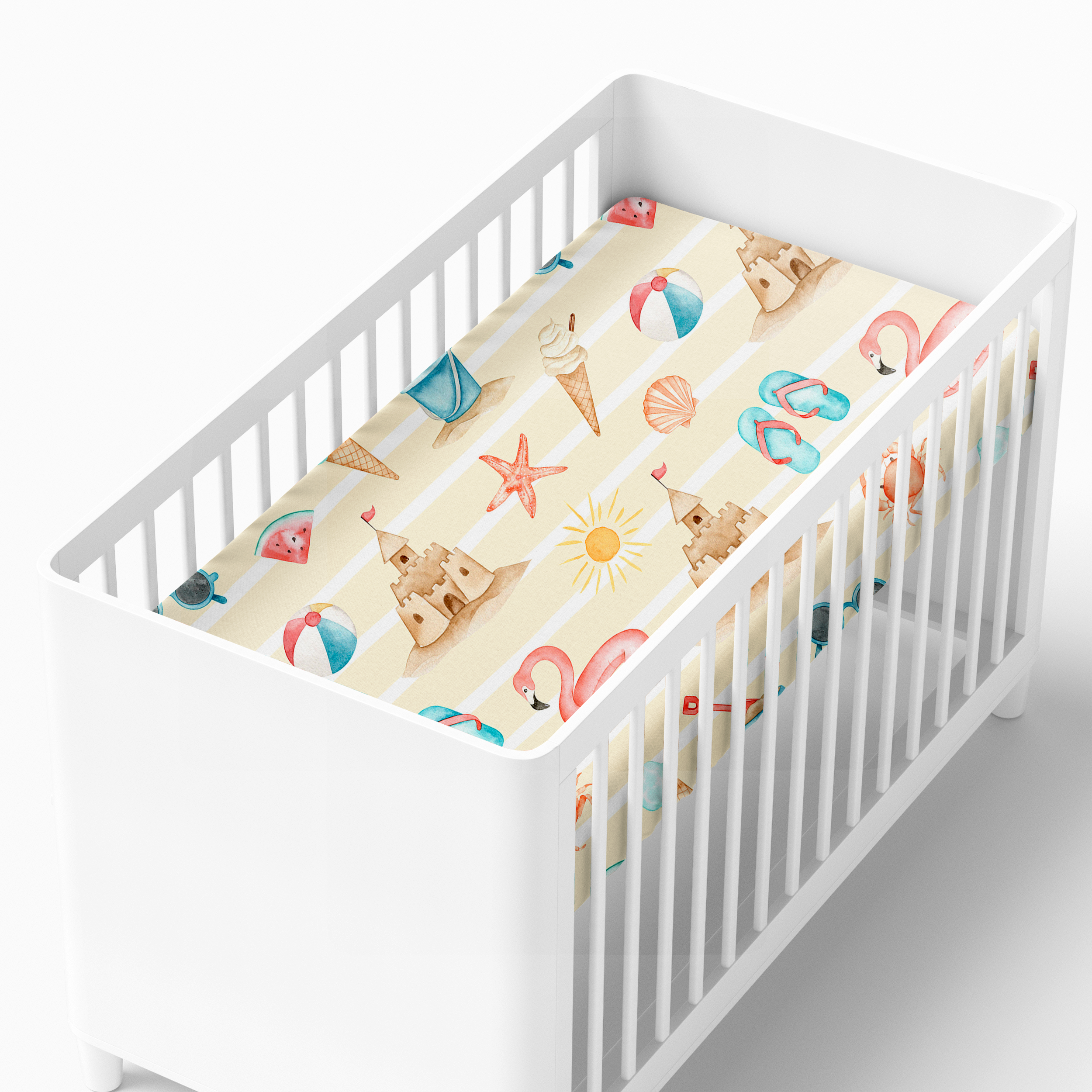 Crib Sheet in Summer Beach
