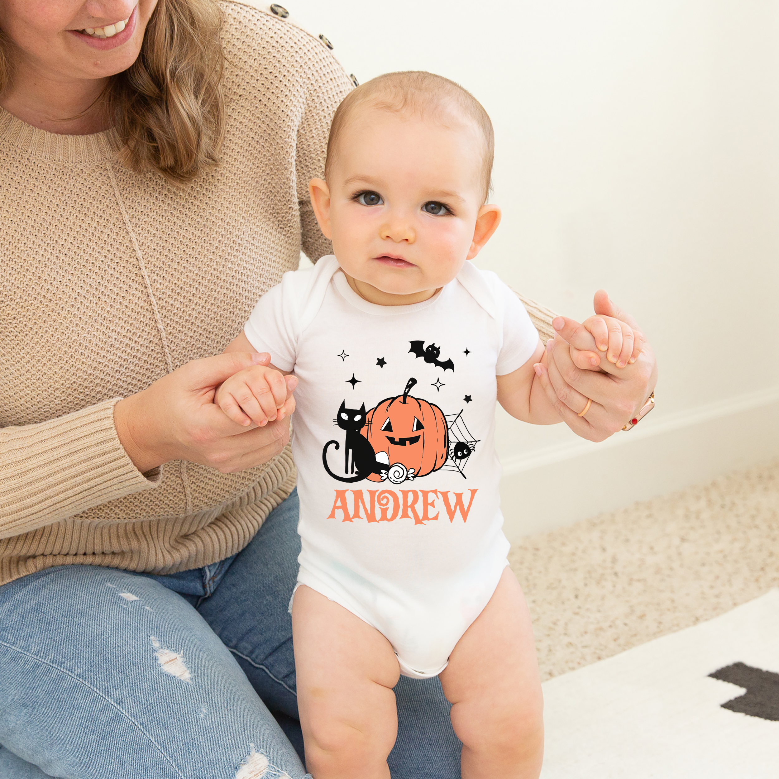 Personalized Graphic Bodysuit in Bony Boo