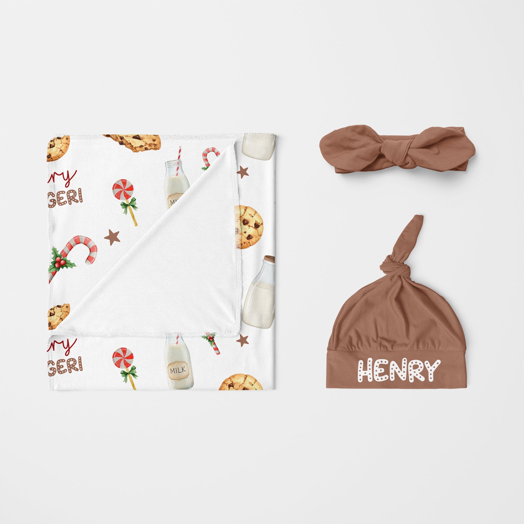 Personalized Knotted Hat in Biscuit