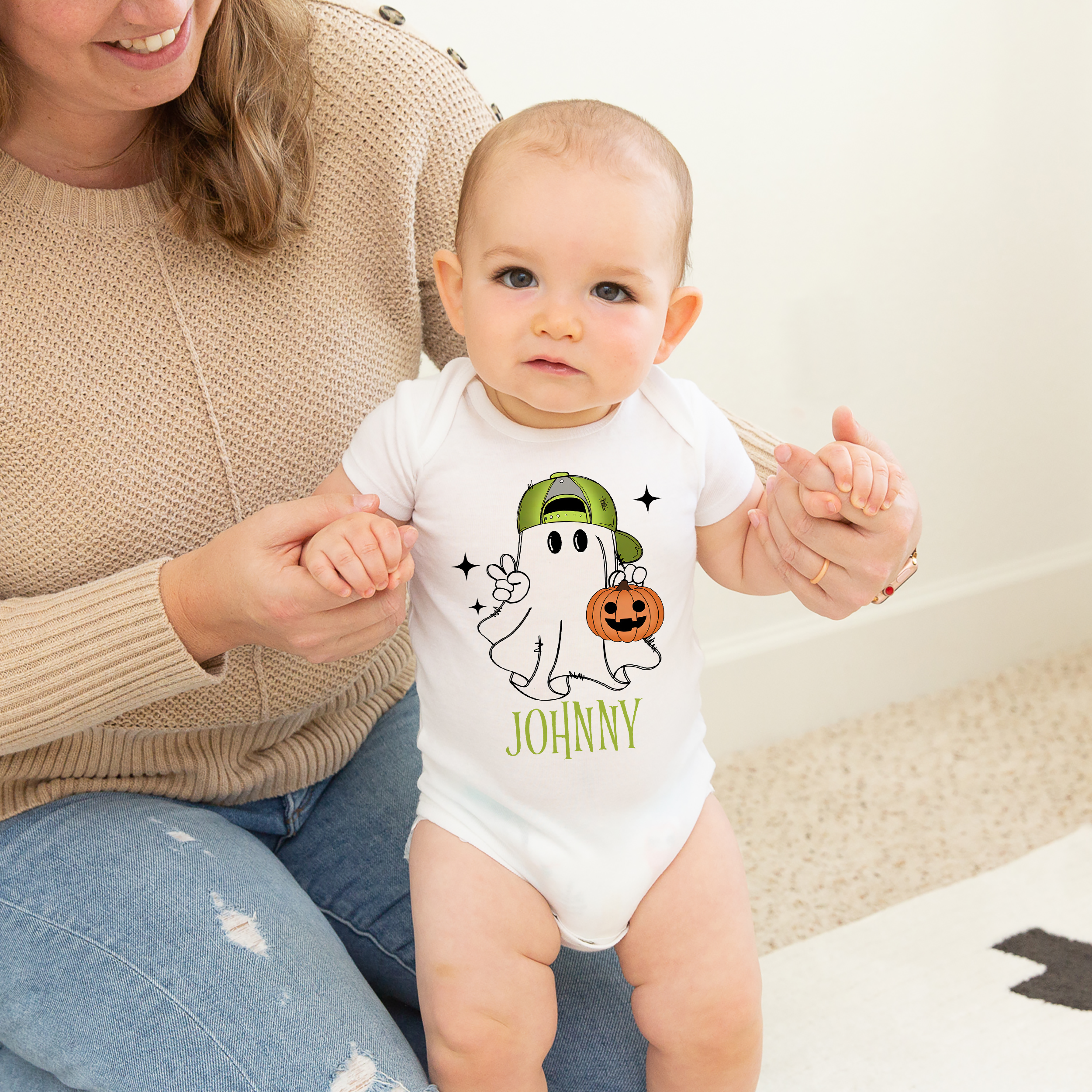 Personalized Graphic Bodysuit in Boo Babes