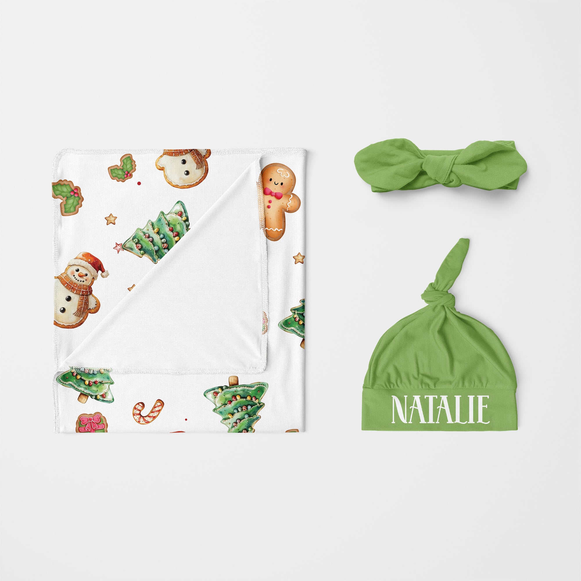 Personalized Knotted Hat in Pistachio