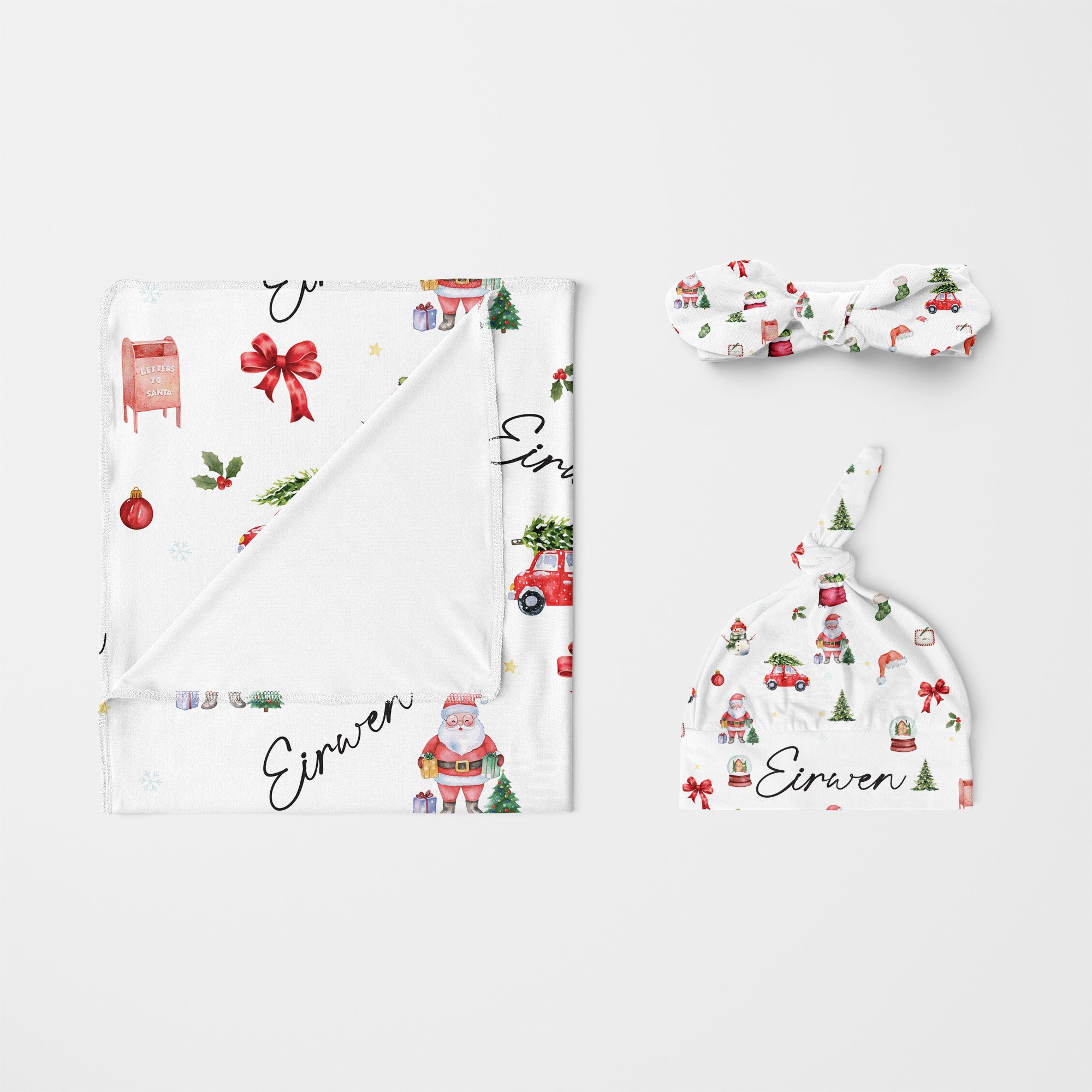 Personalized Knotted Headband in Christmas Day