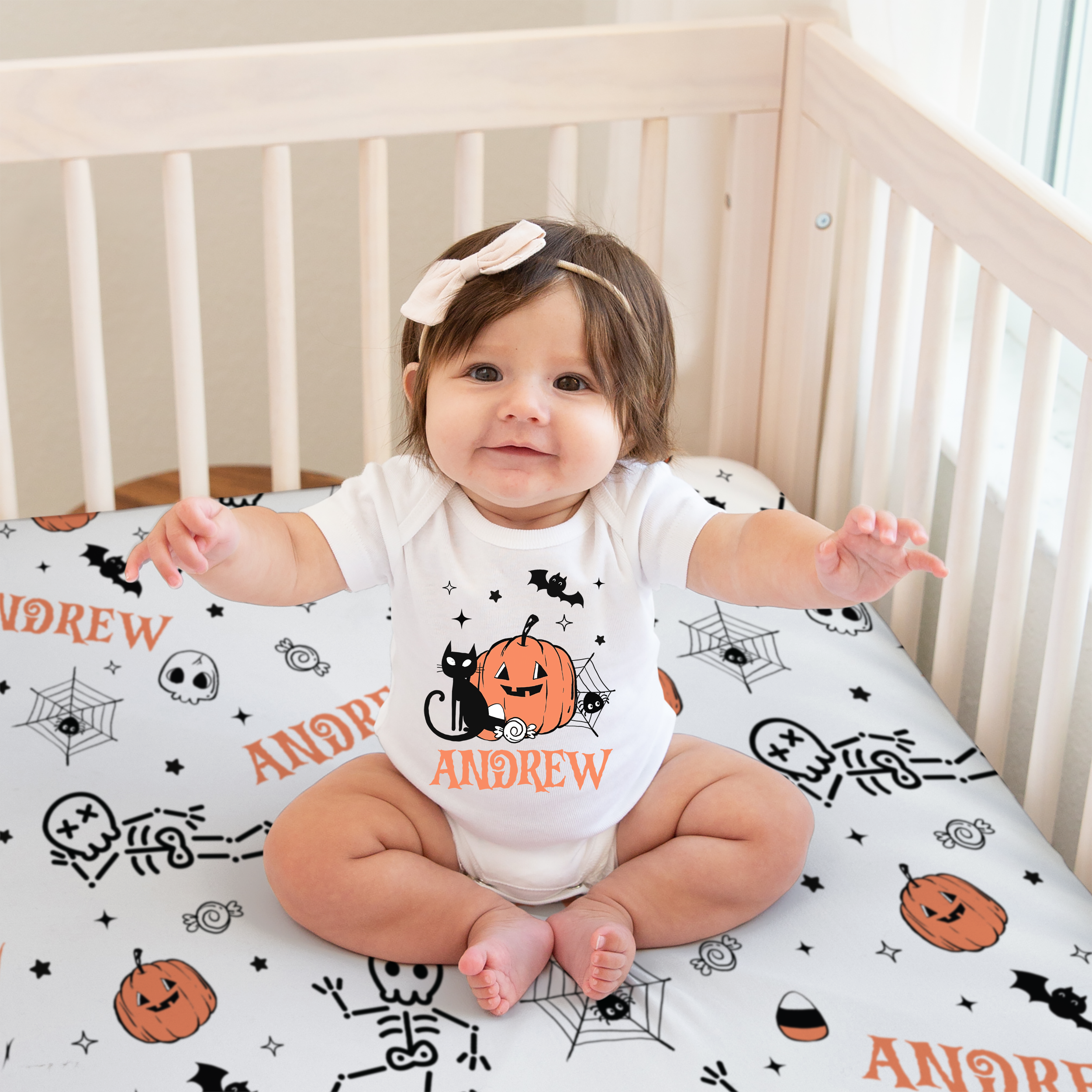 Personalized Graphic Bodysuit in Bony Boo