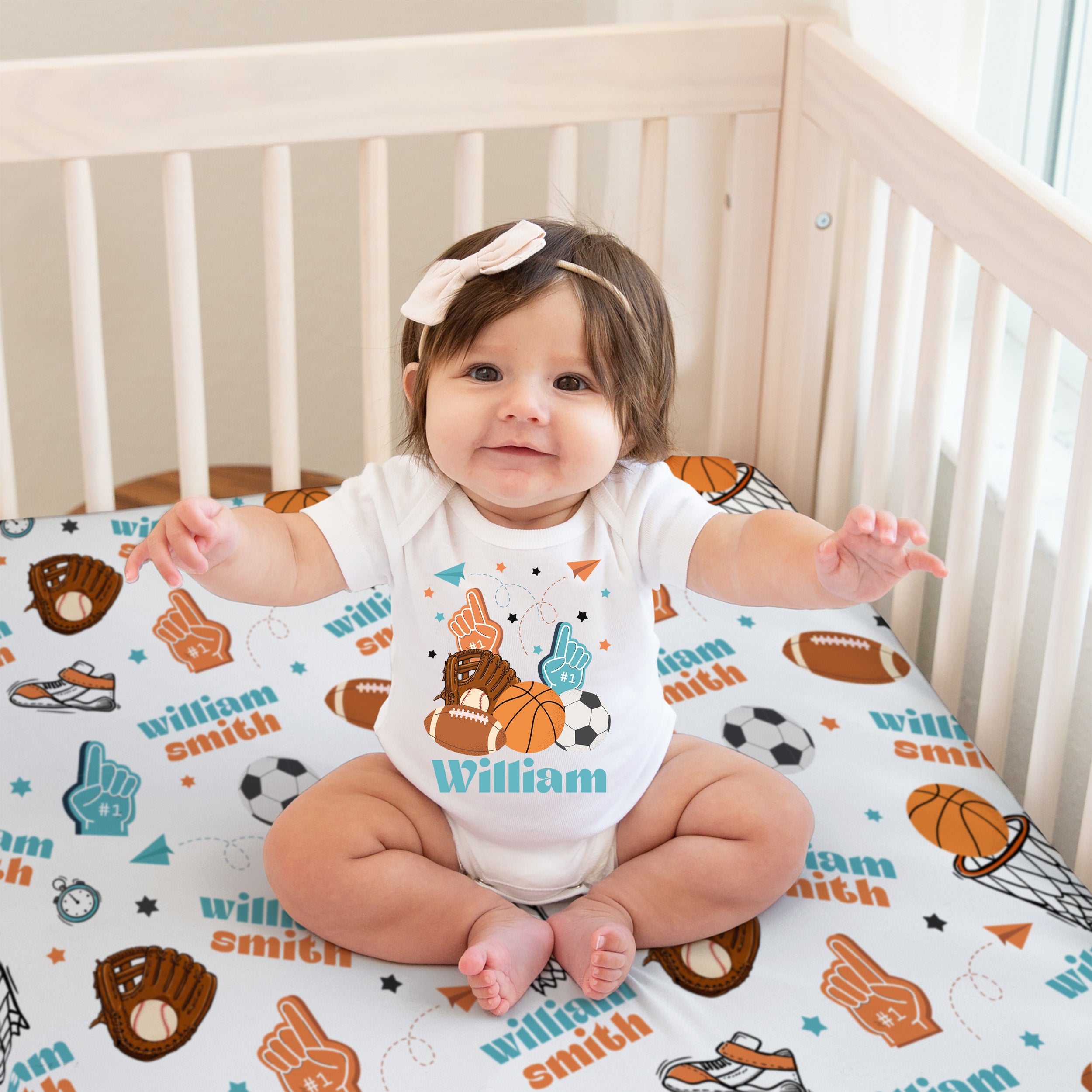 Personalized Graphic Bodysuit in Half Time