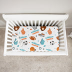 Personalized Crib Sheet in Half Time