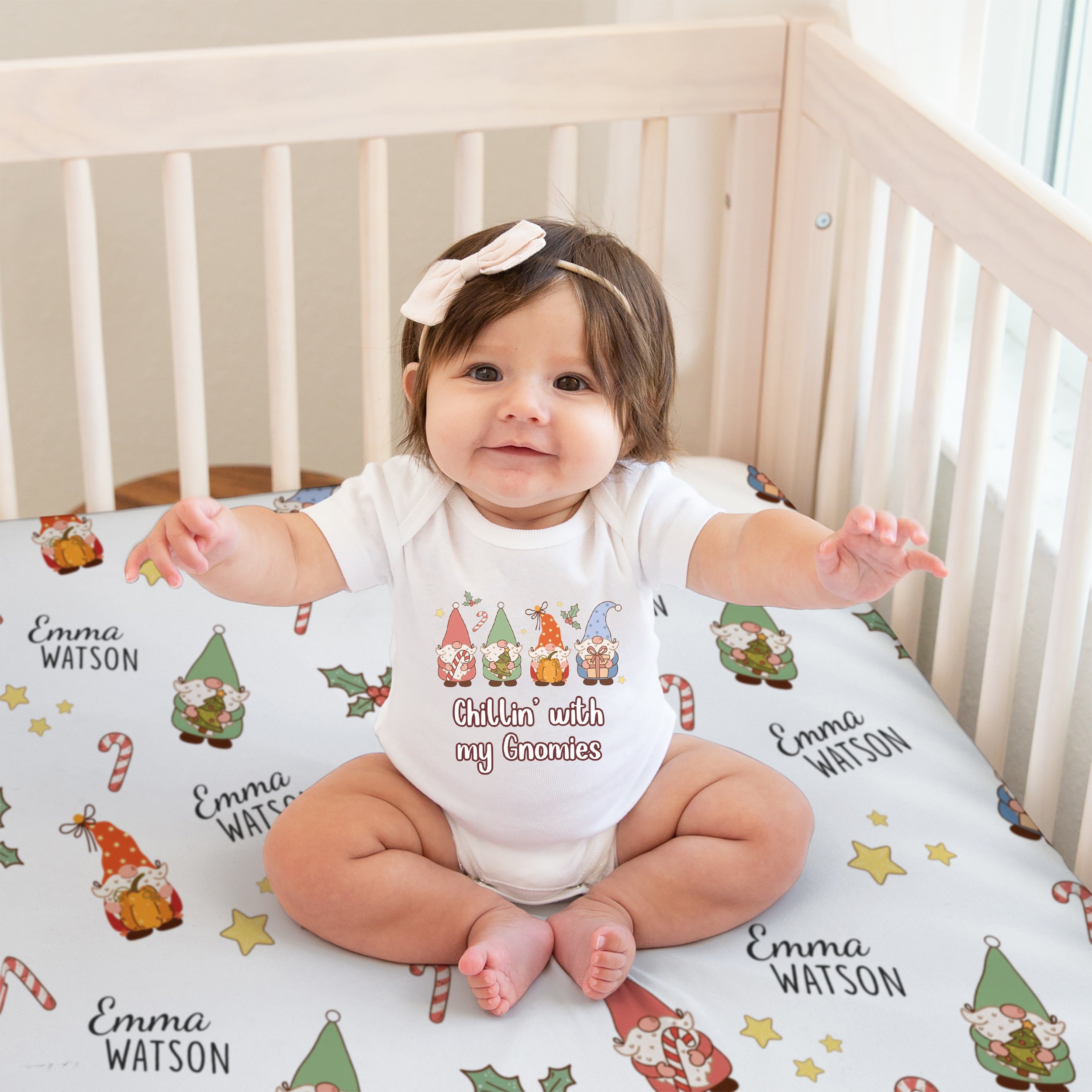 Graphic Bodysuit in Chillin' with my Gnomies