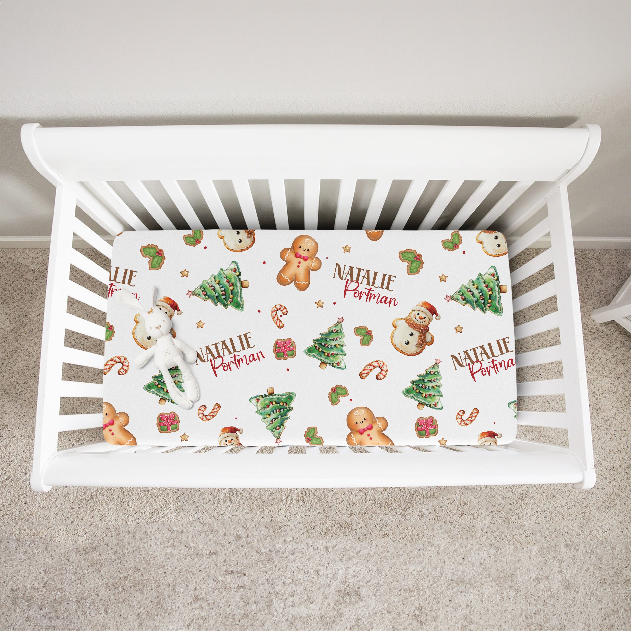 Gingerbread Personalized Crib Sheet