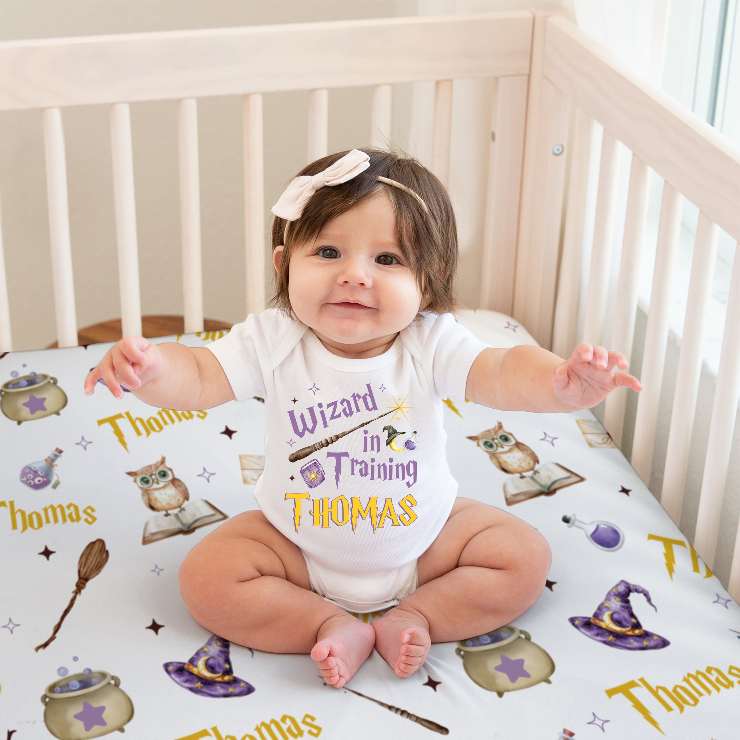 Personalized Graphic Bodysuit in Wizard School
