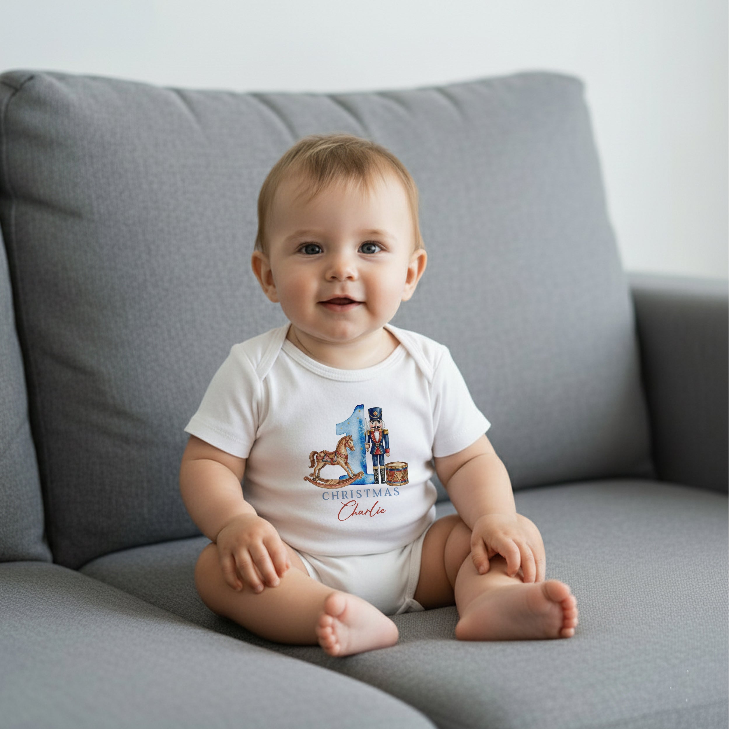 Personalized Bodysuit in 1st Christmas