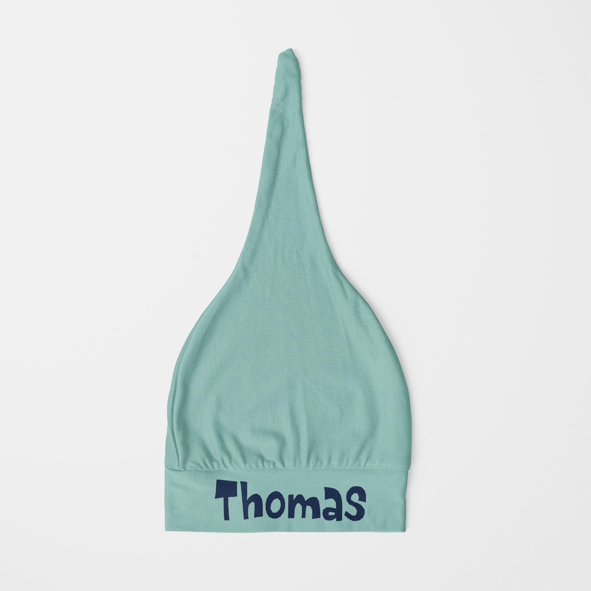 Personalized Knotted Hat in Muted Mint