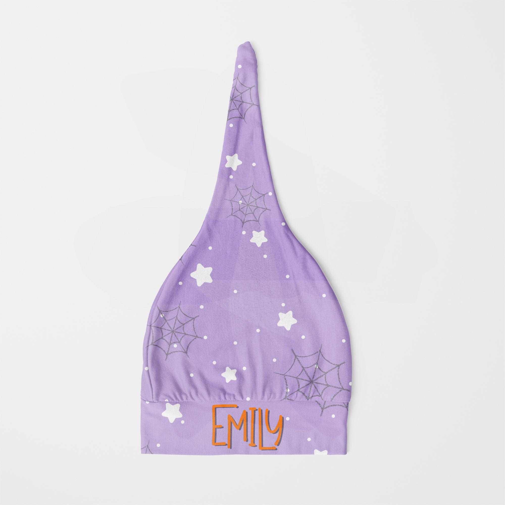 Personalized Knotted Hat in Pumpkin Stardust