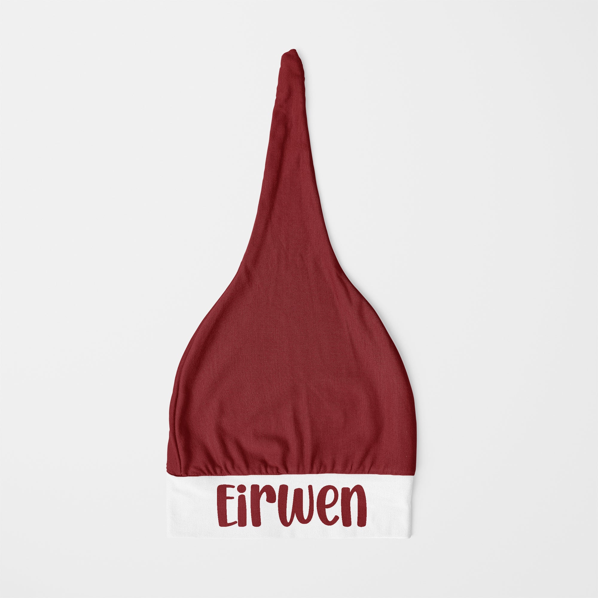 Personalized Knotted Hat in Santa Hat