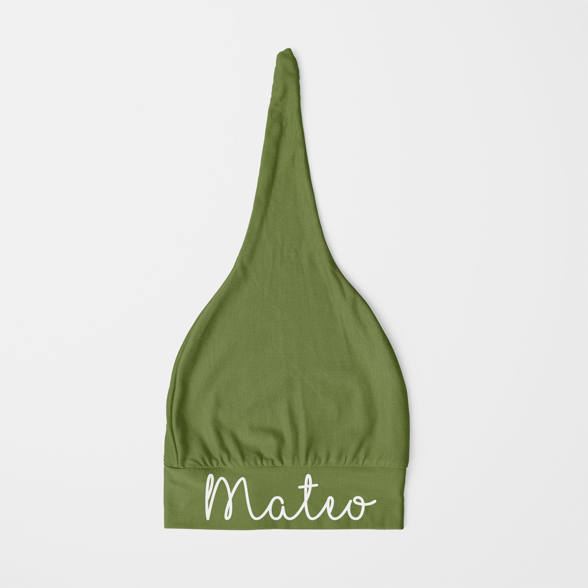 Personalized Knotted Hat in Sagewood