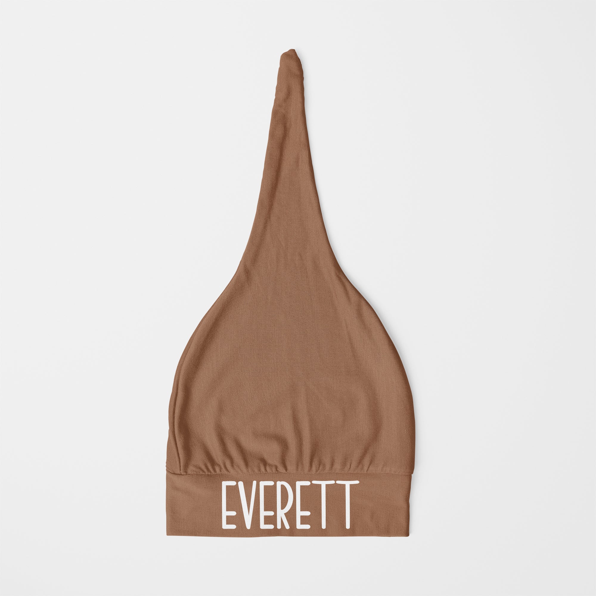 Personalized Knotted Hat in Camel