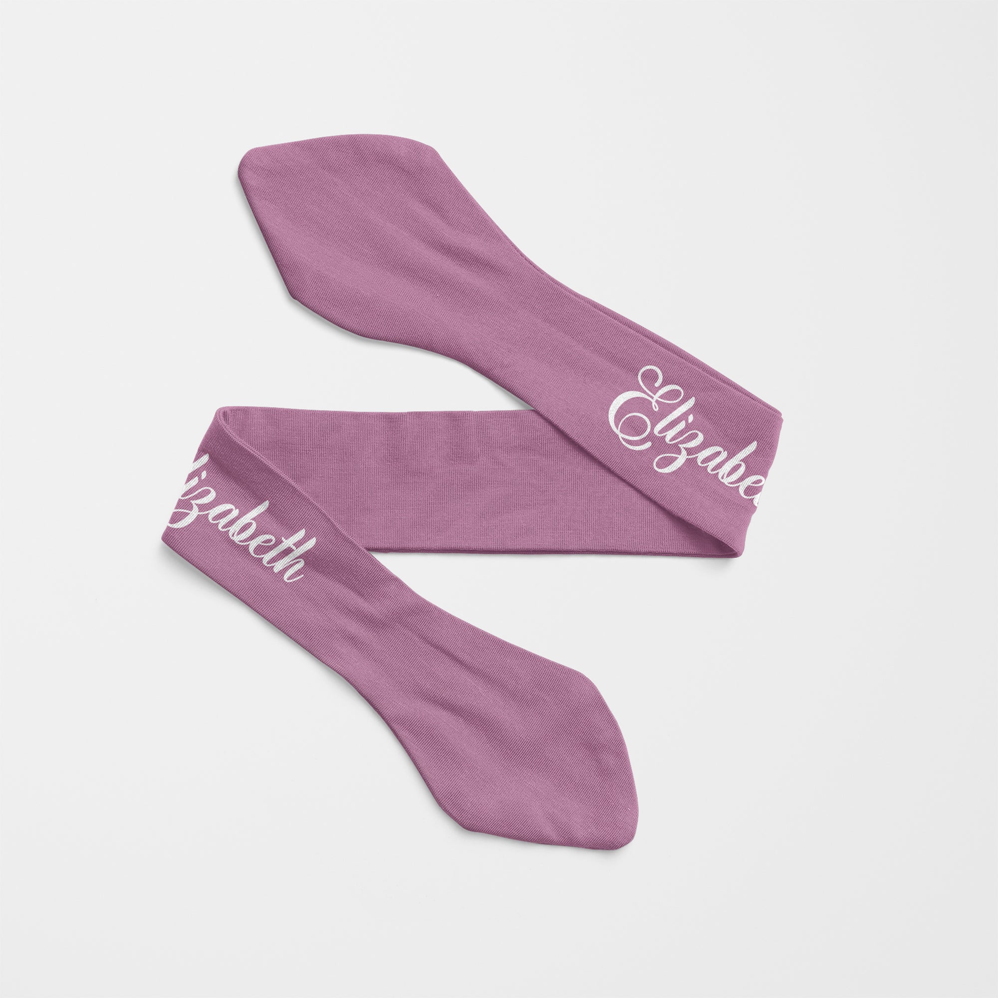 Personalized Knotted Headband in Dusty Mauve