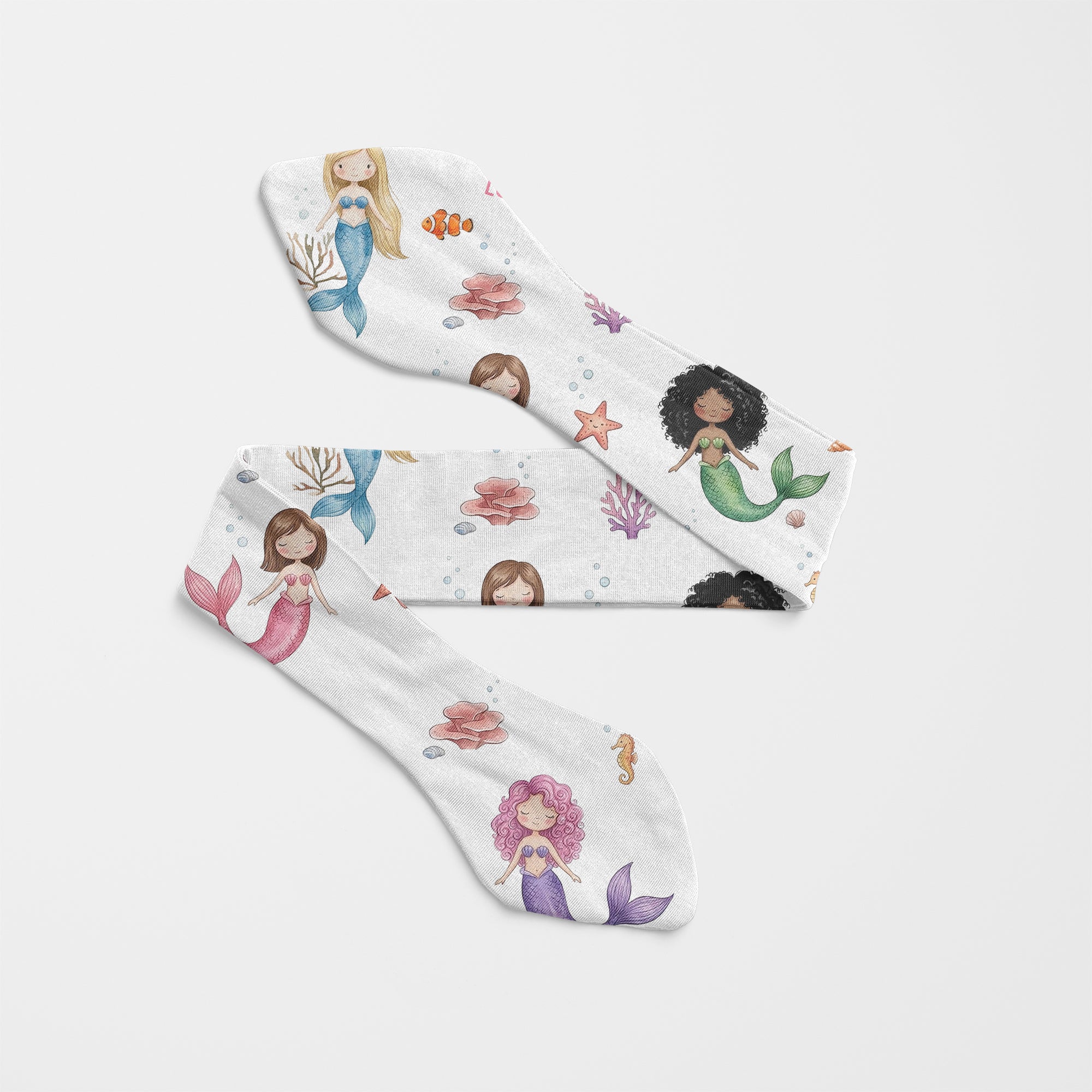 Personalized Knotted Headband in Little Mermaid