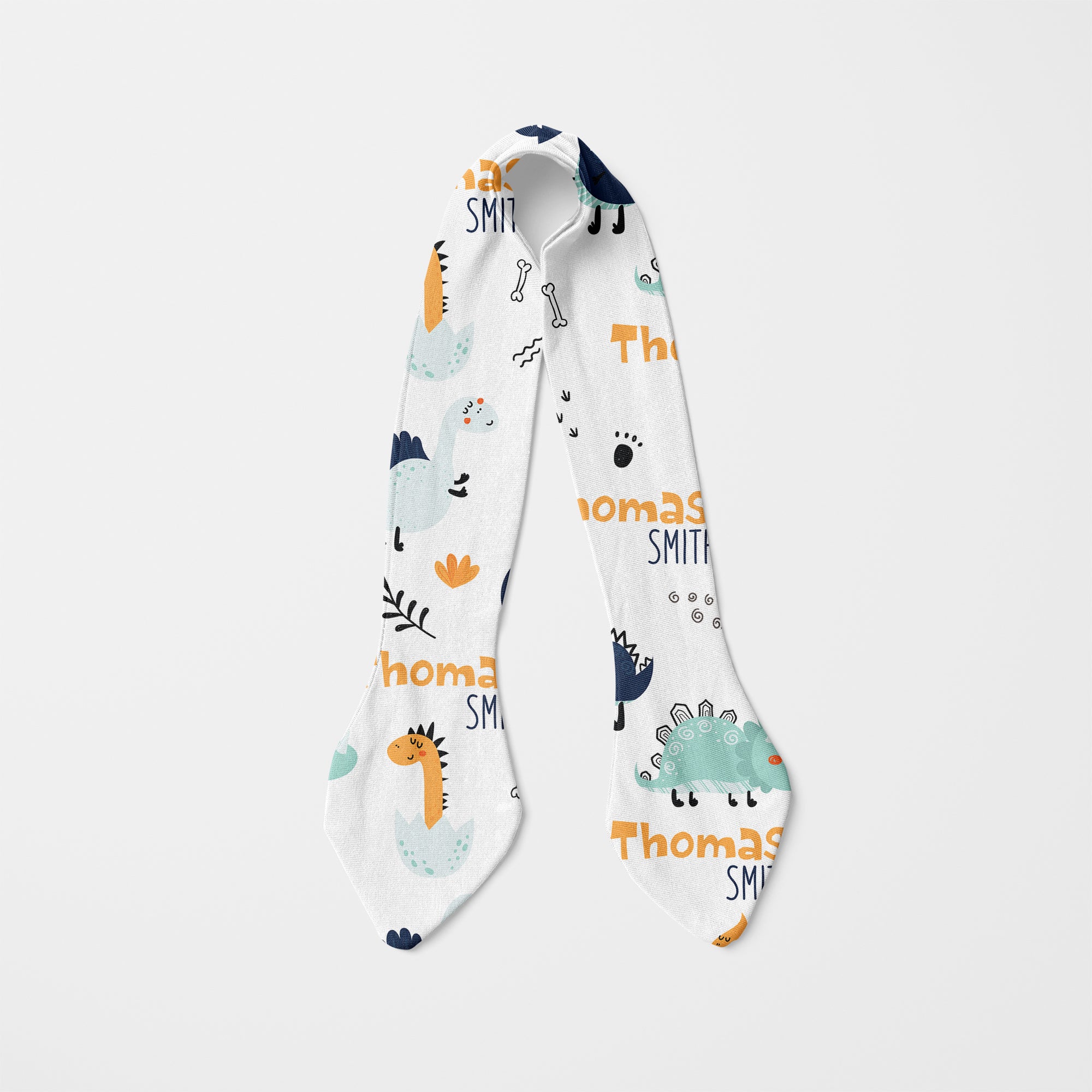 Personalized Knotted Headband in Cute Dinosaur