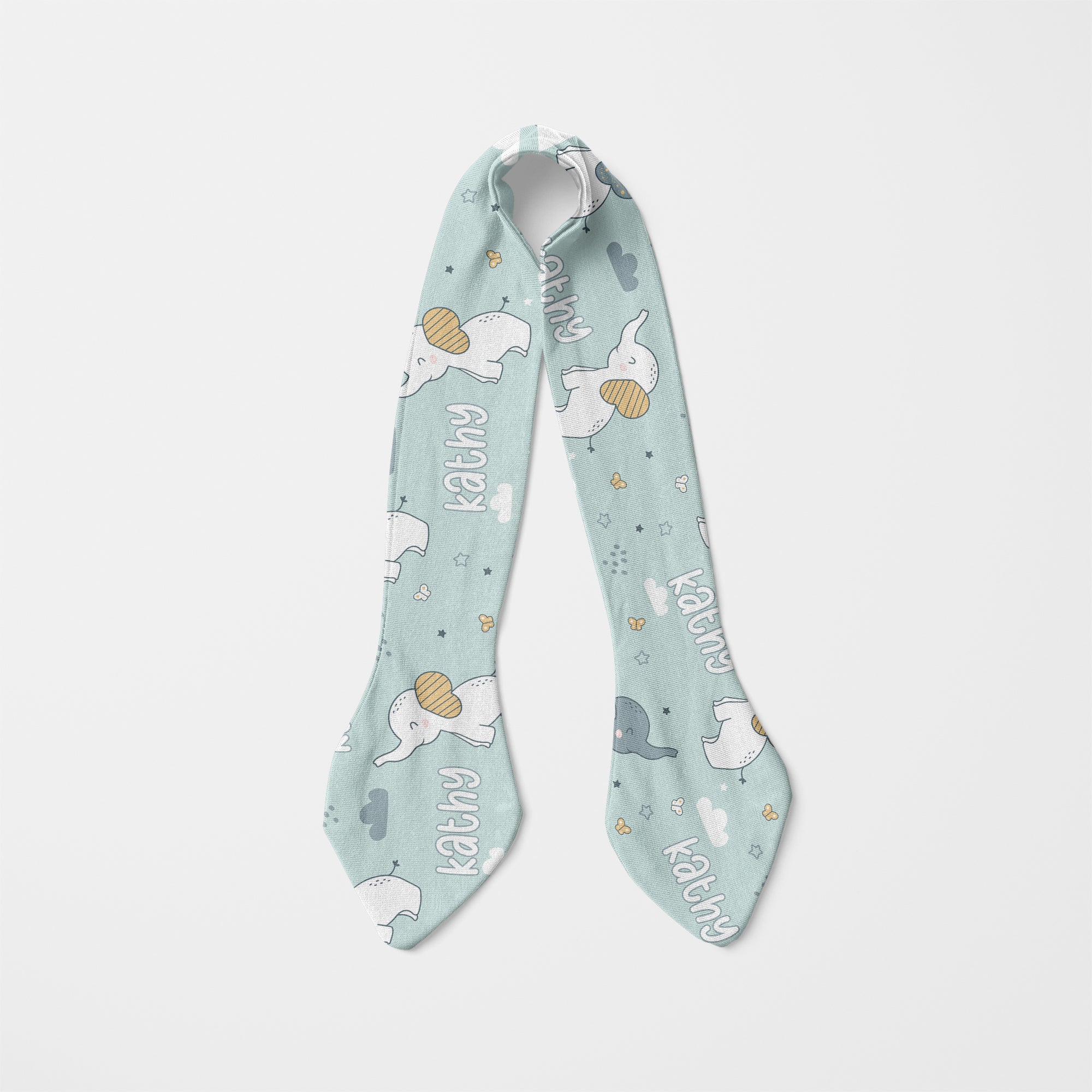 Personalized Knotted Headband in Elephant