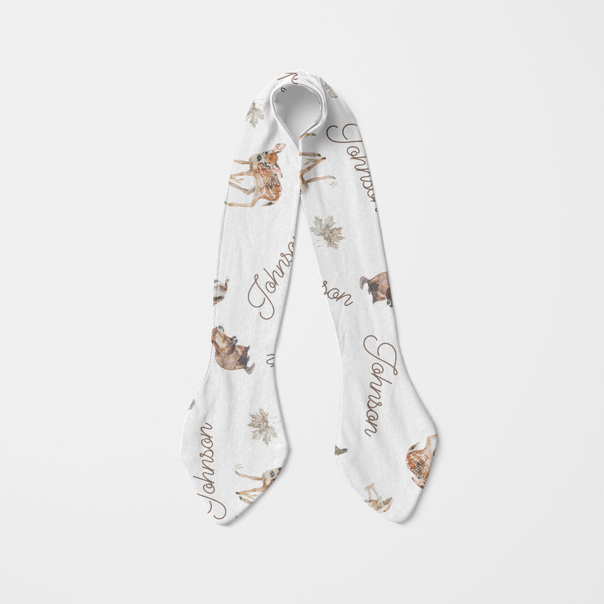 Personalized Knotted Headband in Woodland Animals