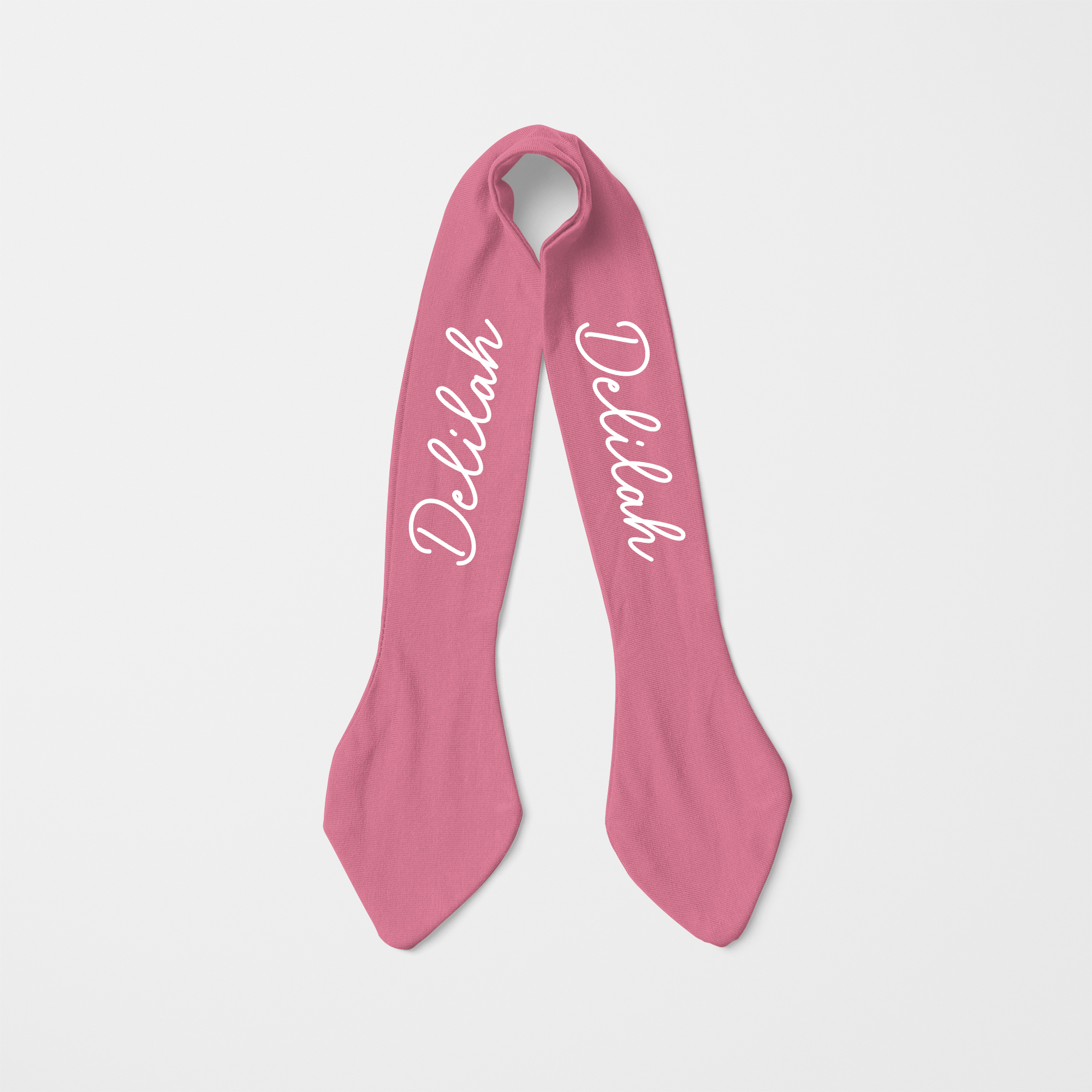 Personalized Knotted Headband in Mauve Pink