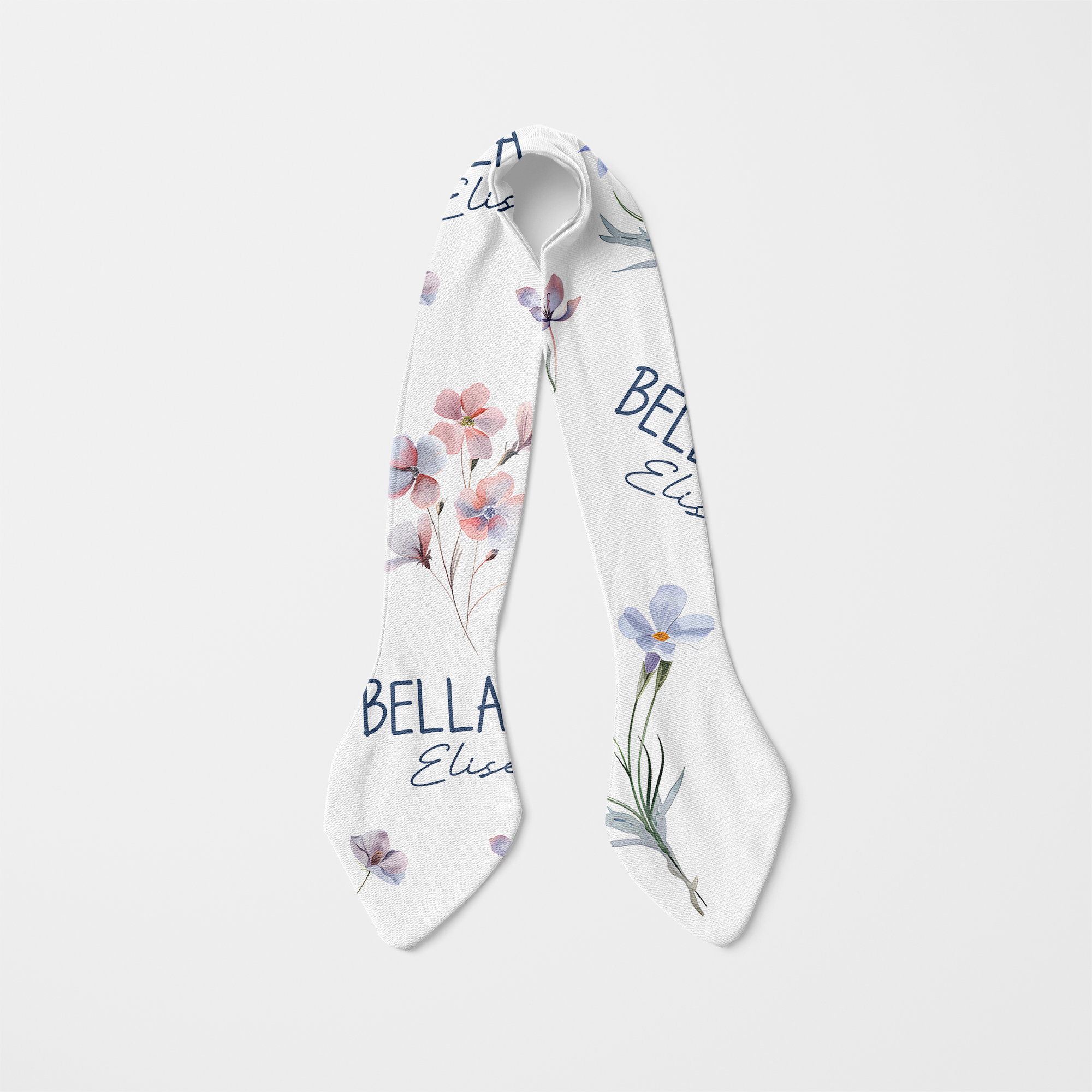 Personalized Knotted Headband in Pretty Wildflower