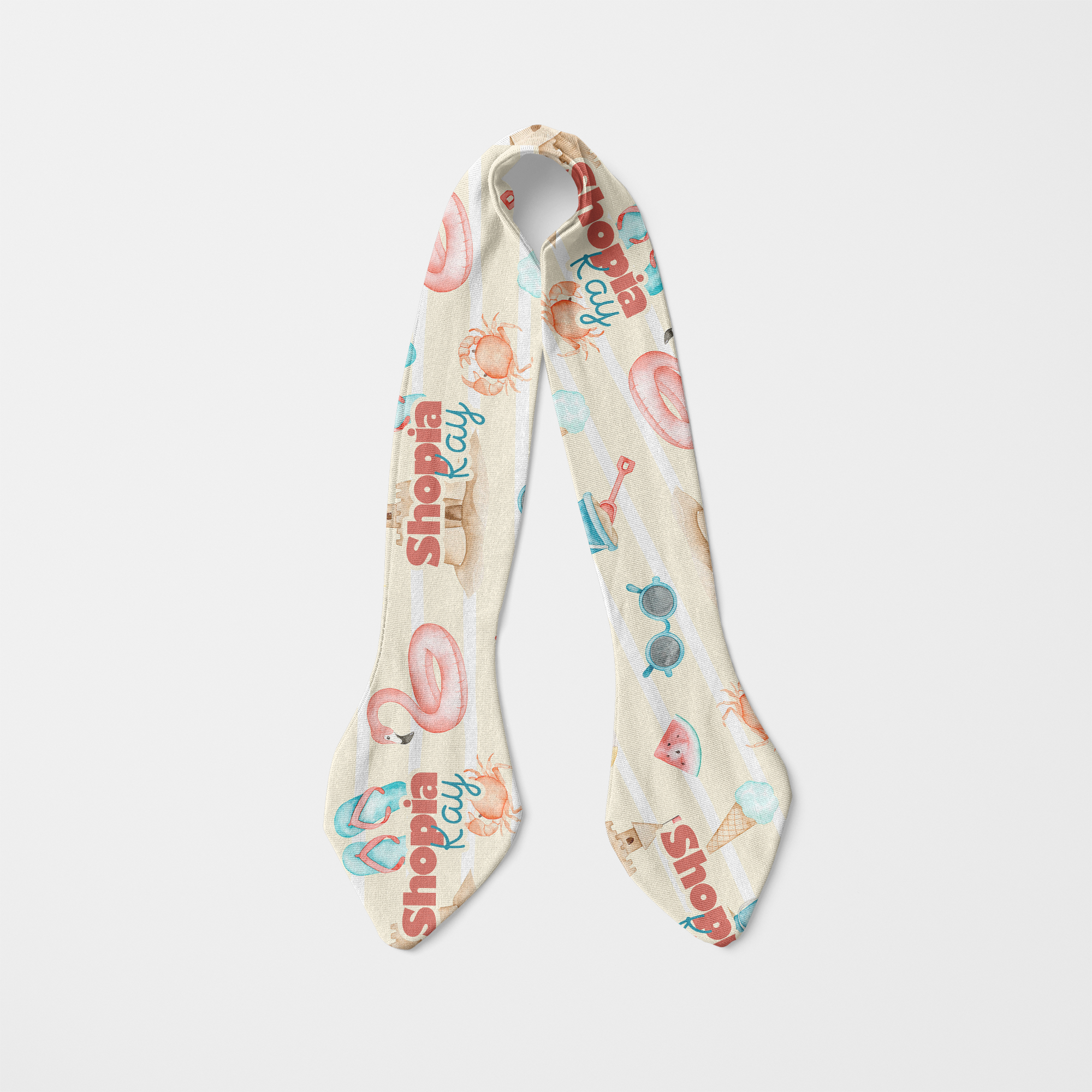 Personalized Knotted Headband in Summer Beach