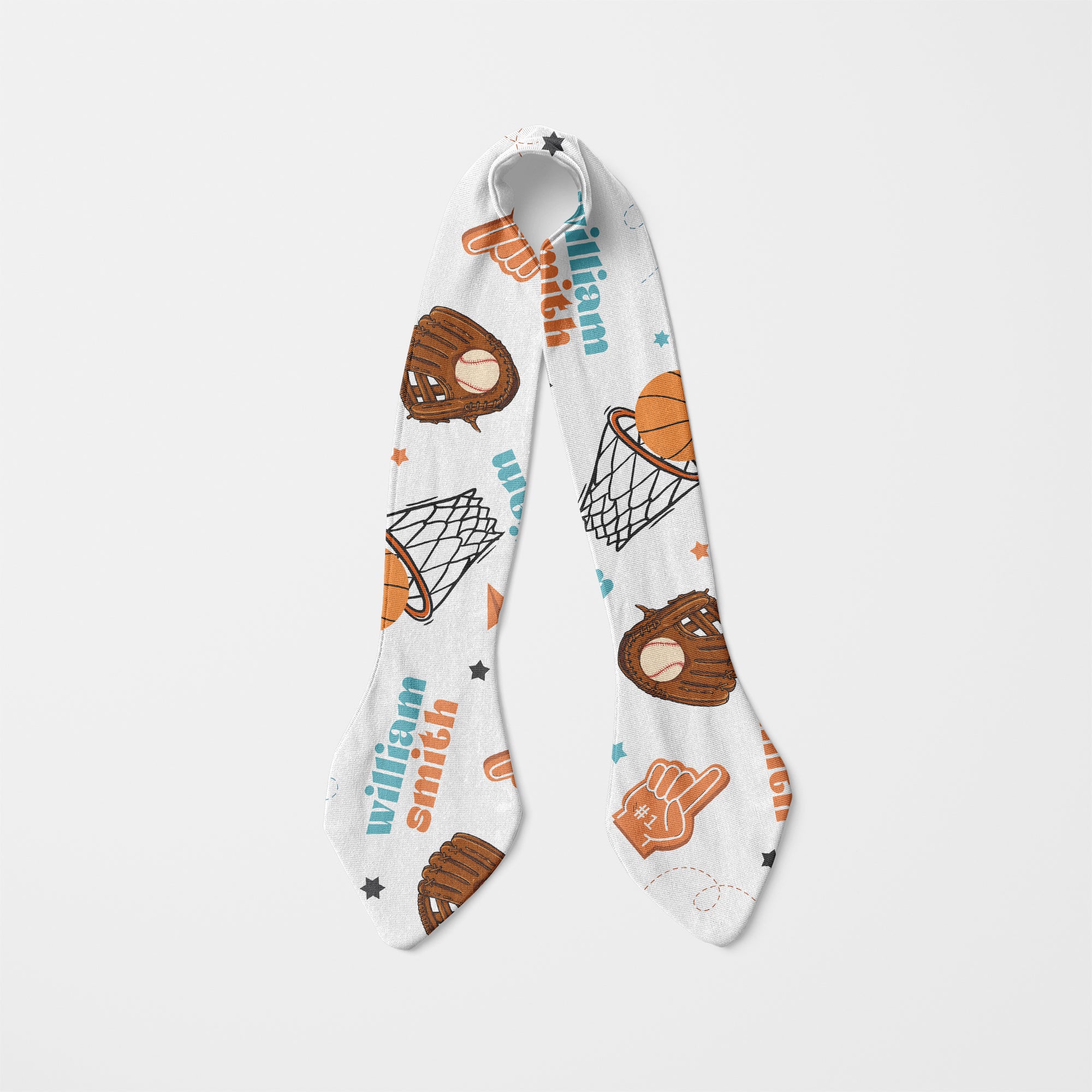 Personalized Knotted Headband in Half Time