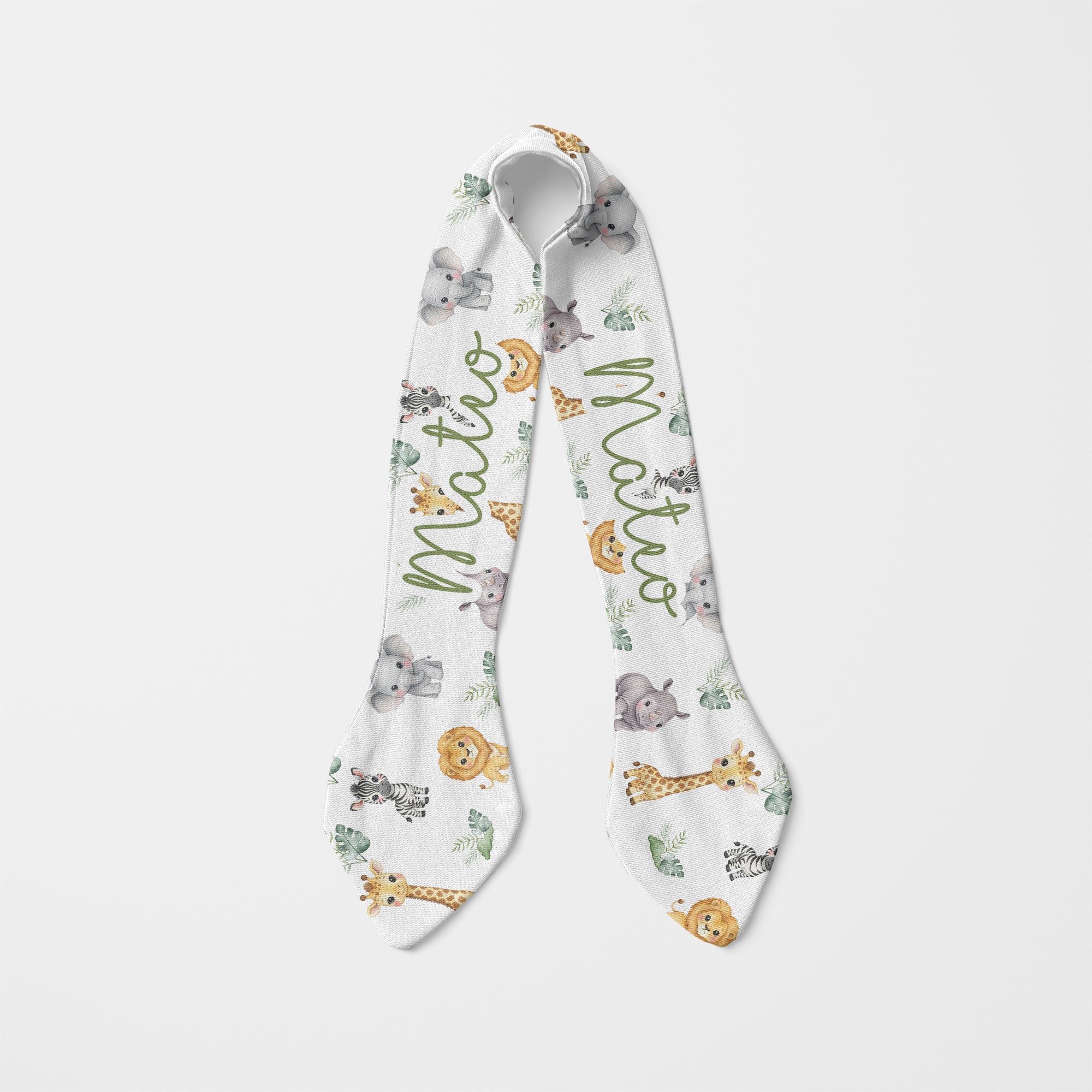 Personalized Knotted Headband in Safari Animal