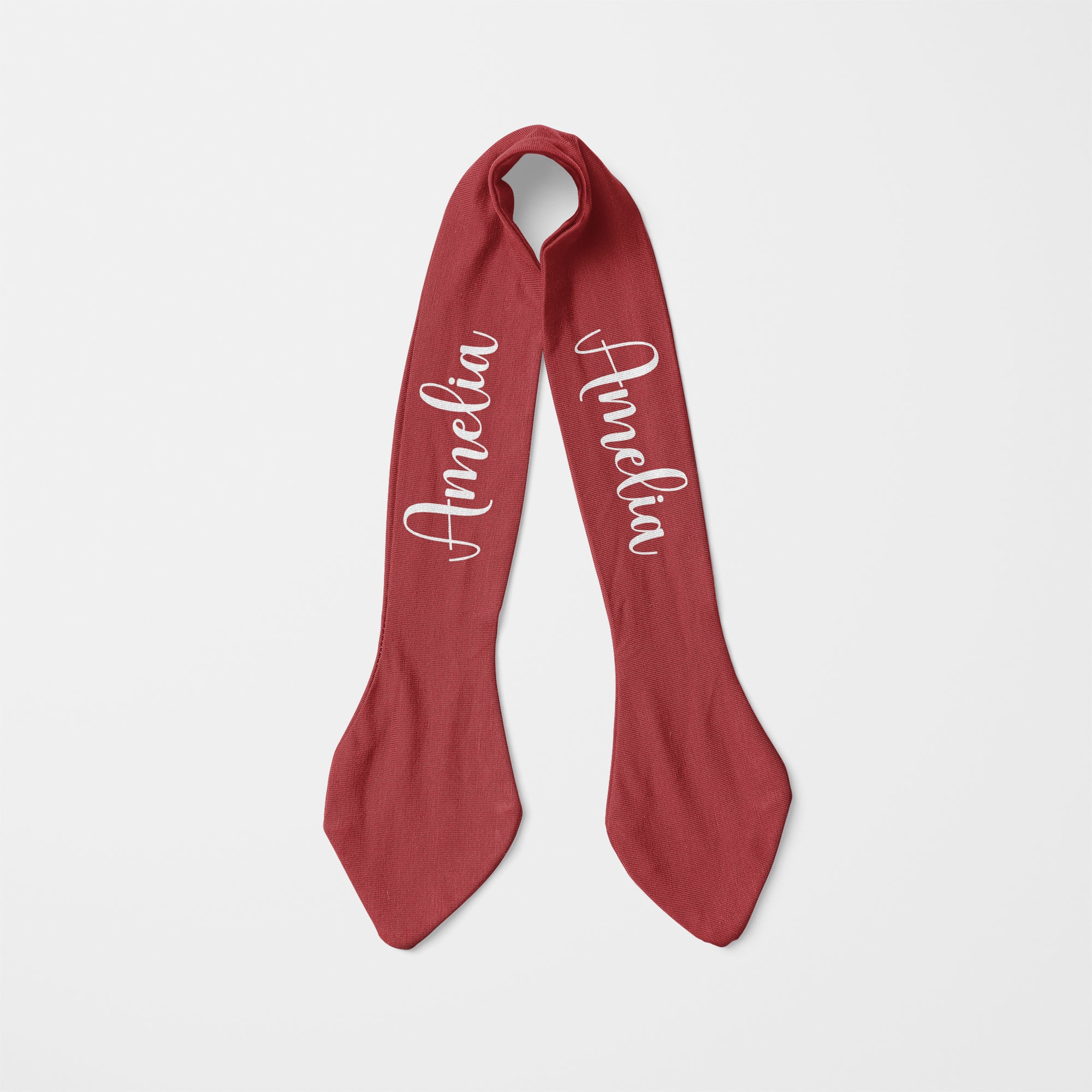 Personalized Knotted Headband in Garnet