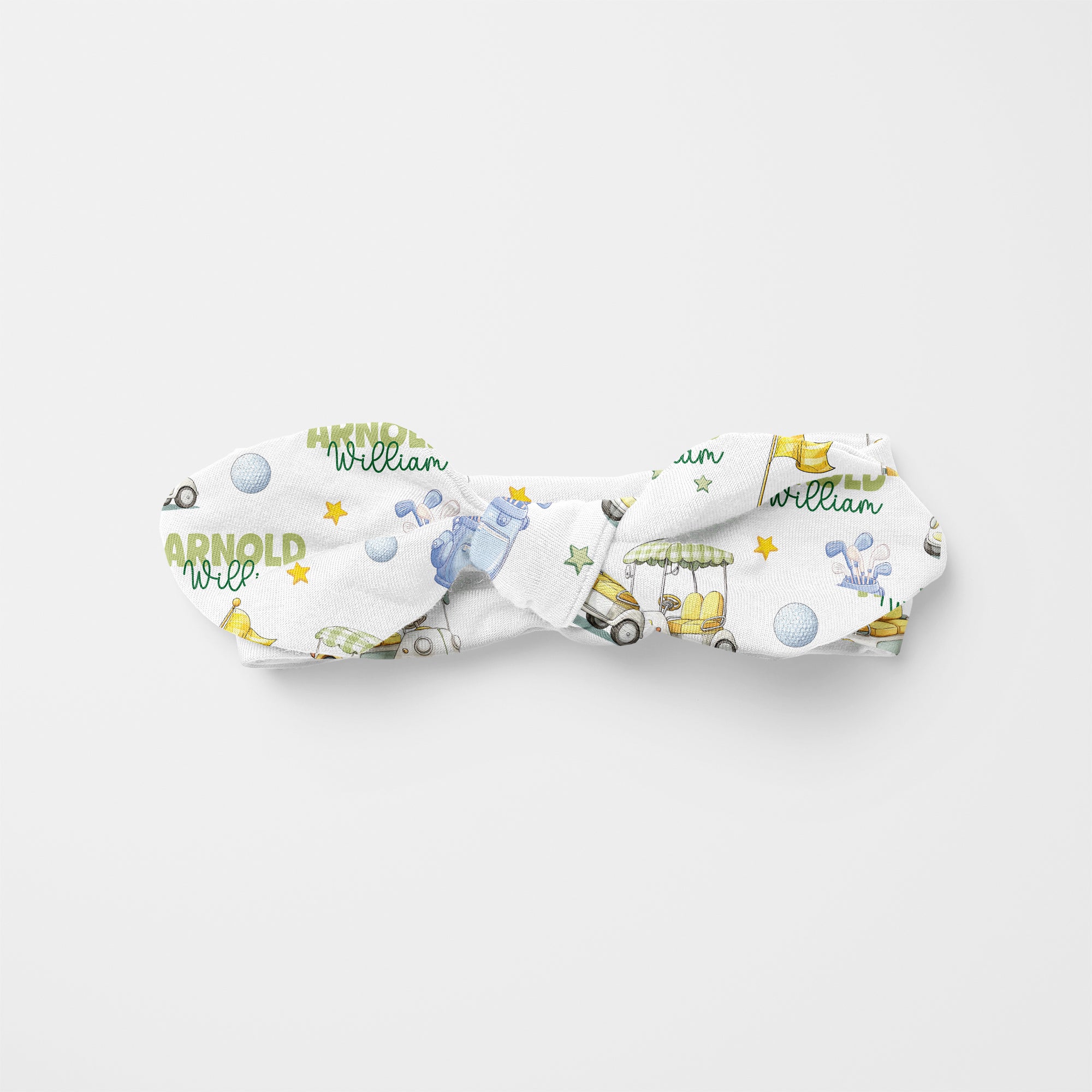 Personalized Knotted Headband in Country Club Cuties