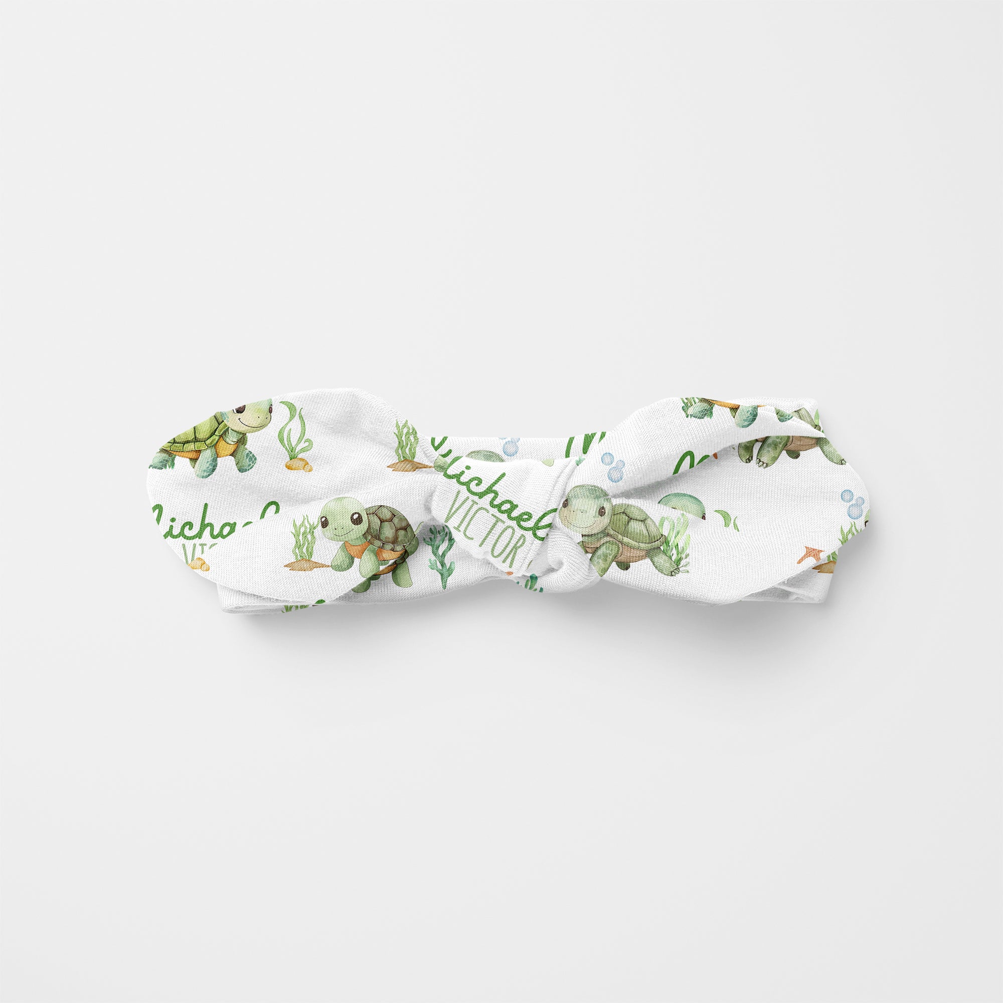 Personalized Knotted Headband in Sea Turtle