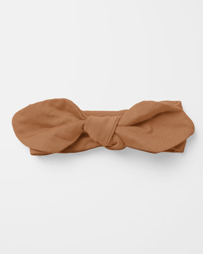 Personalized Knotted Headband in Warm Brown