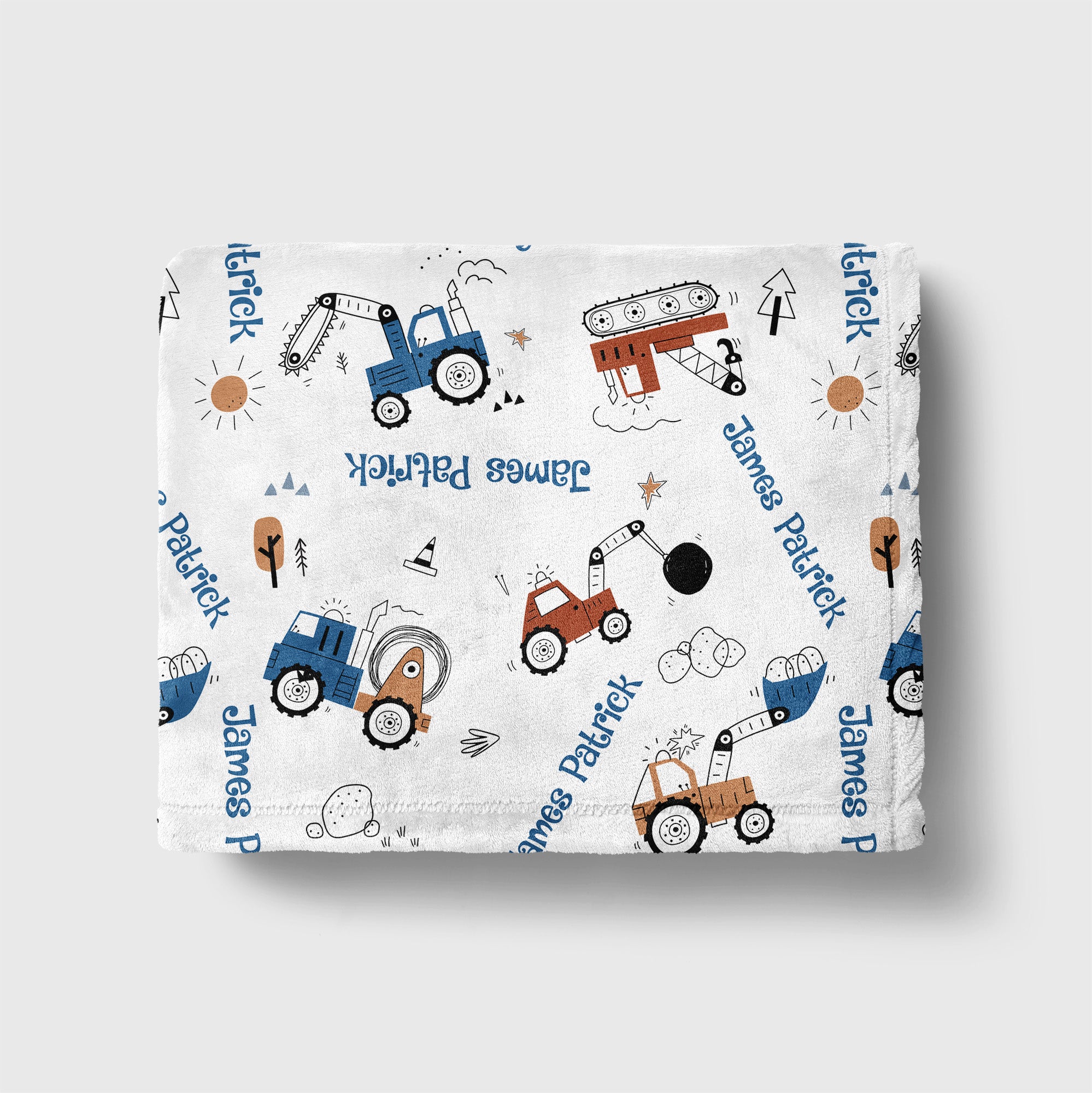 Personalized Blanket in Construction Vehicle