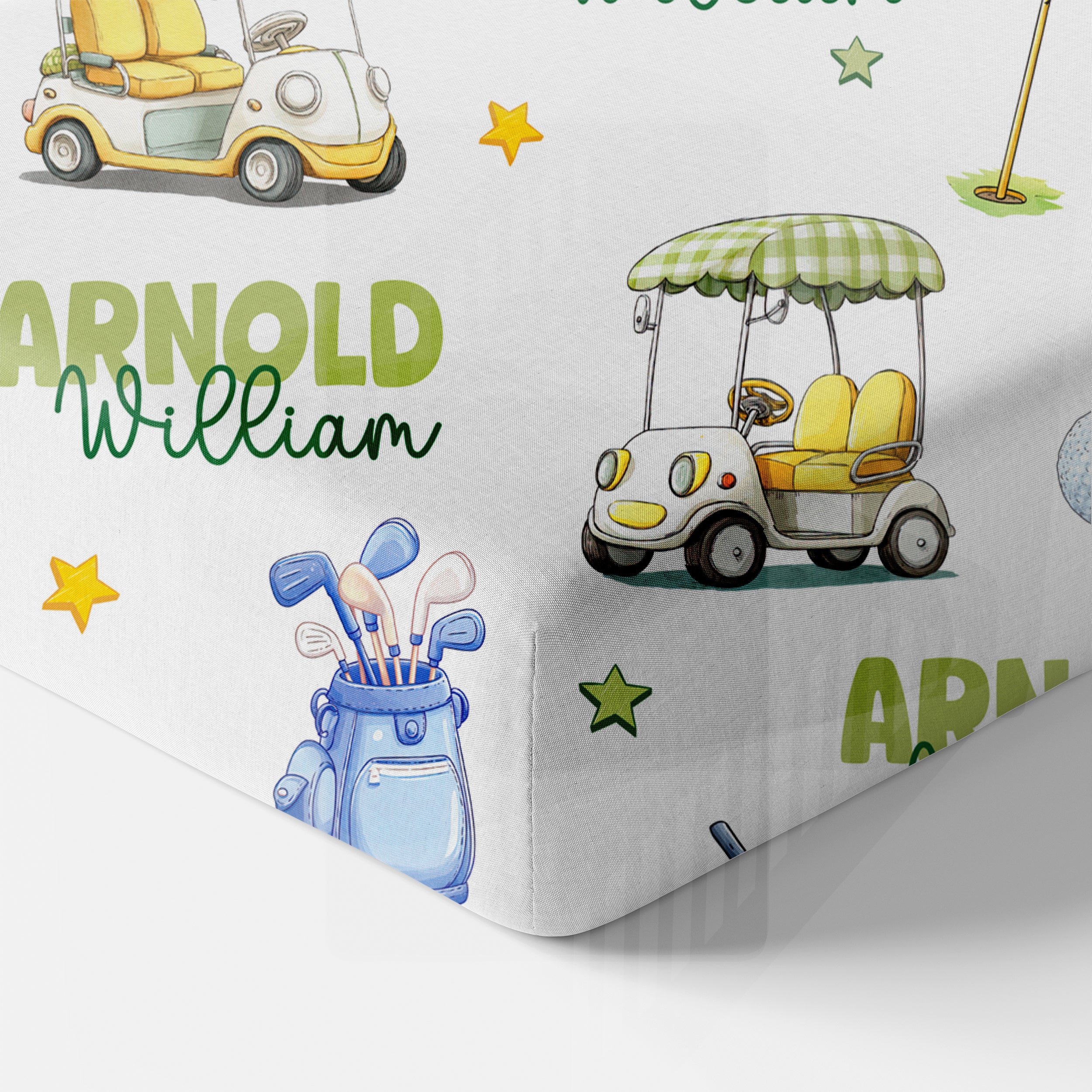 Personalized Crib Sheet in Country Club Cuties