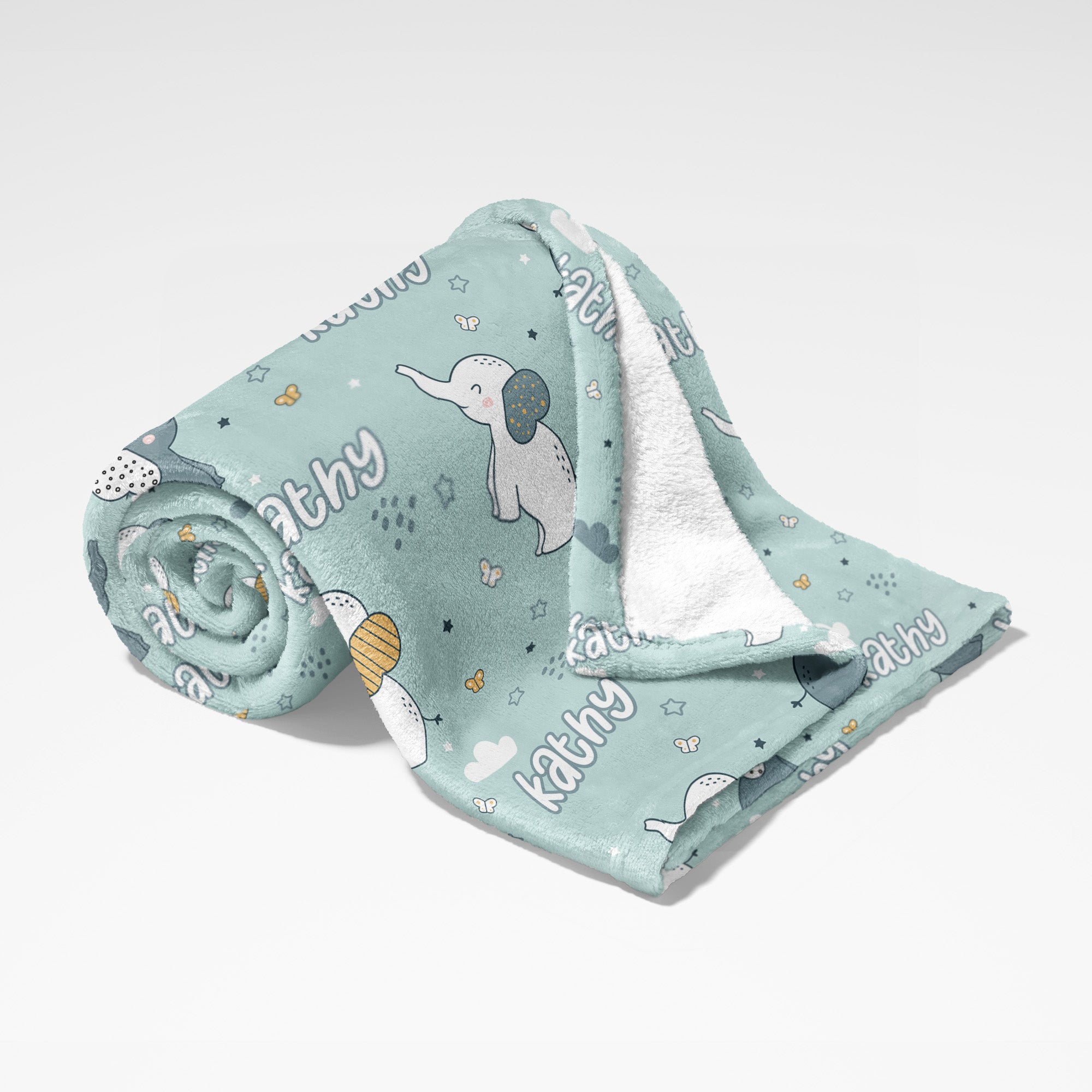 Personalized Blanket in Elephant