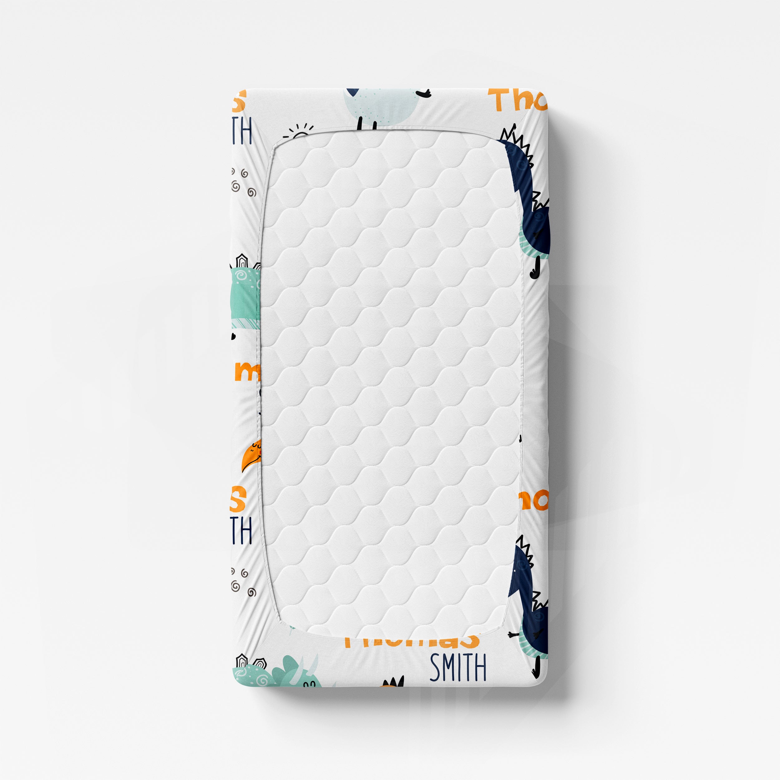 Personalized Crib Sheet in Cute Dinosaur