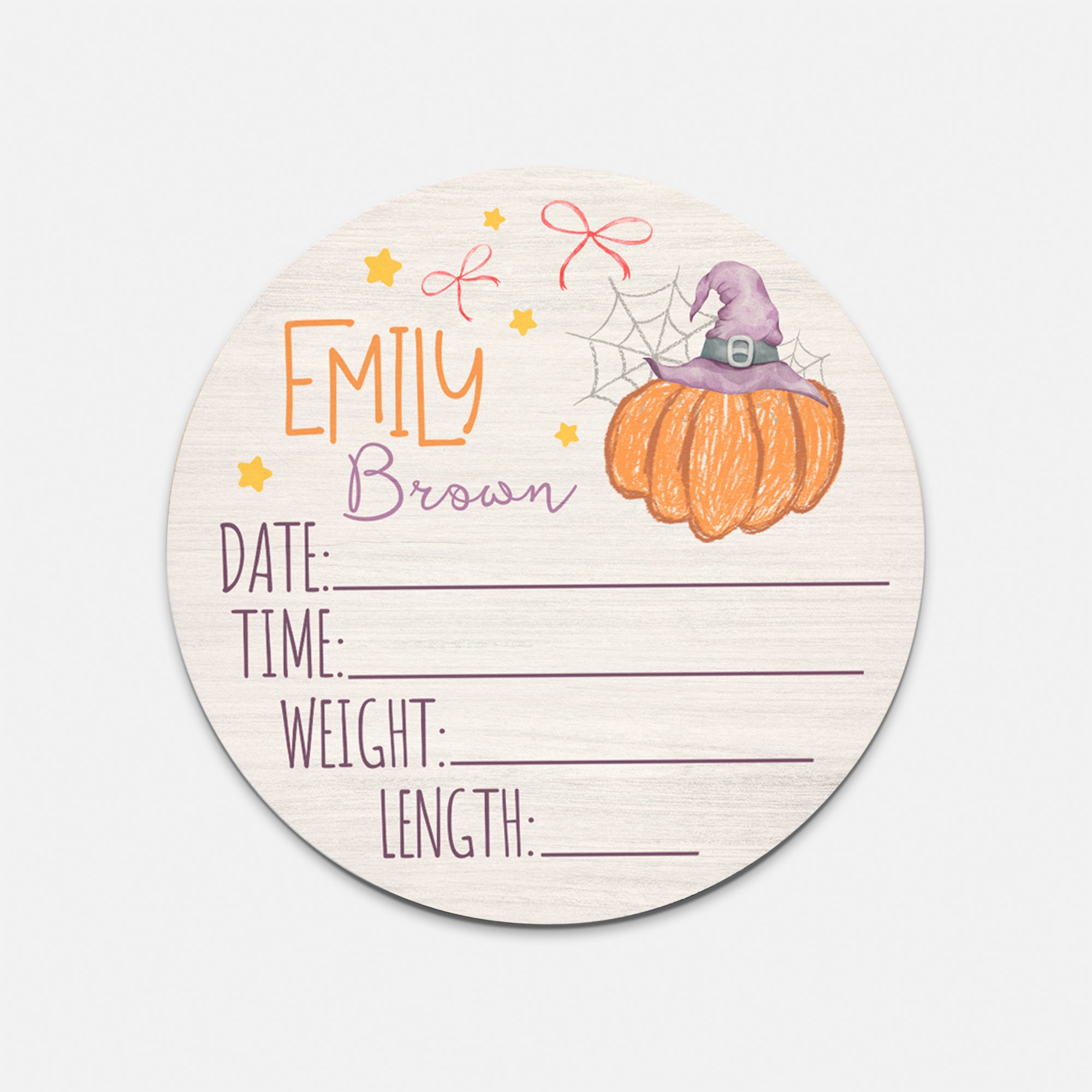 Personalized Wood Sign in Little Pumpkin