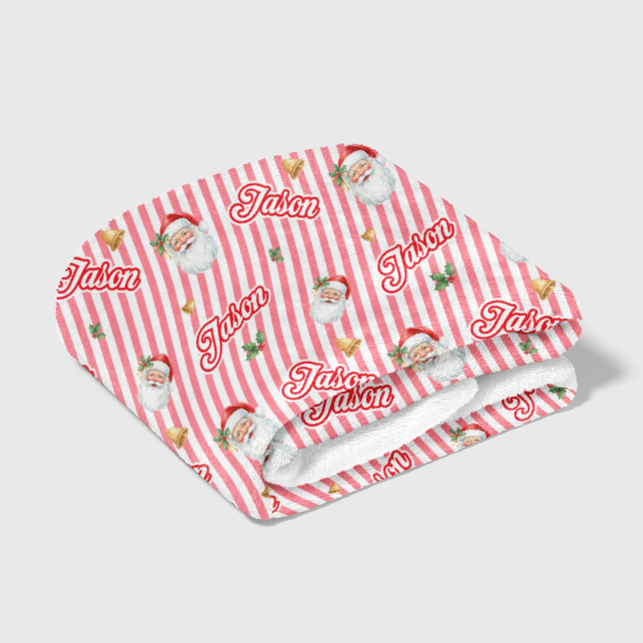 Personalized Blanket in Santa Baby