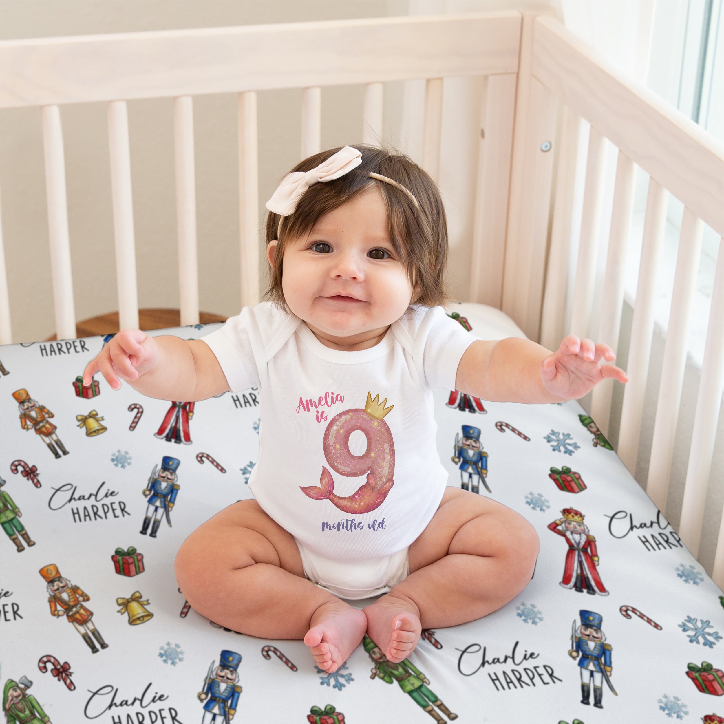 Personalized Milestone Bodysuit in Little Mermaid