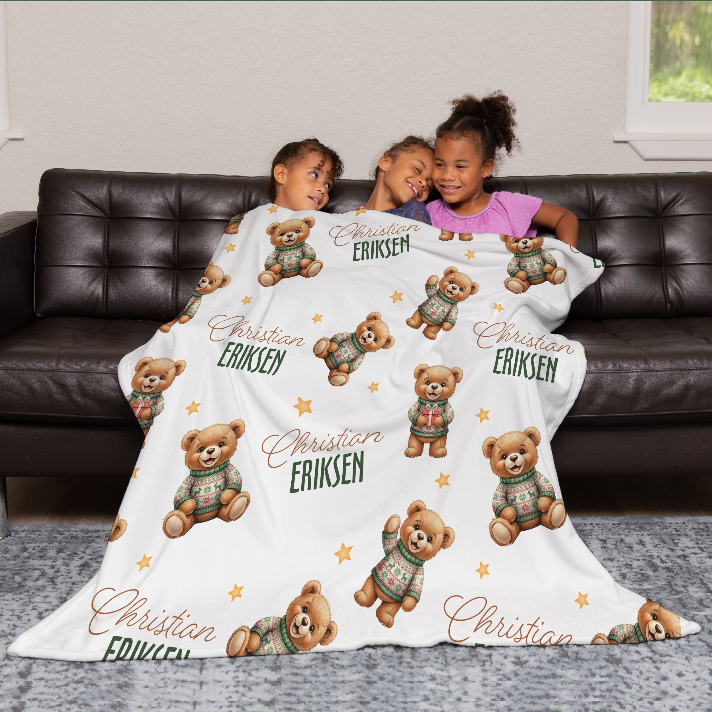 Personalized Blanket in Cozy Bear